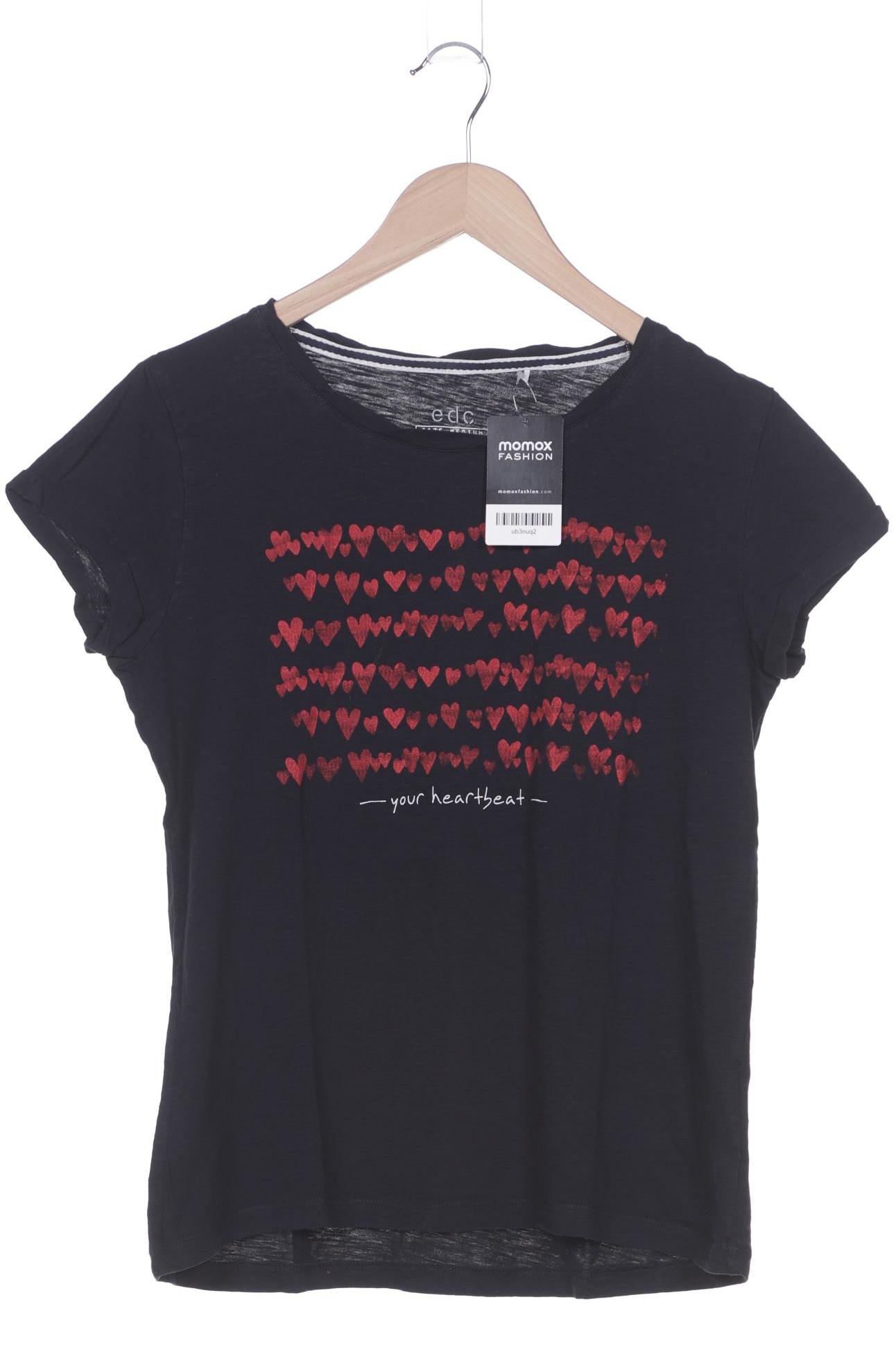 

edc by Esprit Damen T-Shirt, marineblau, Gr. 38