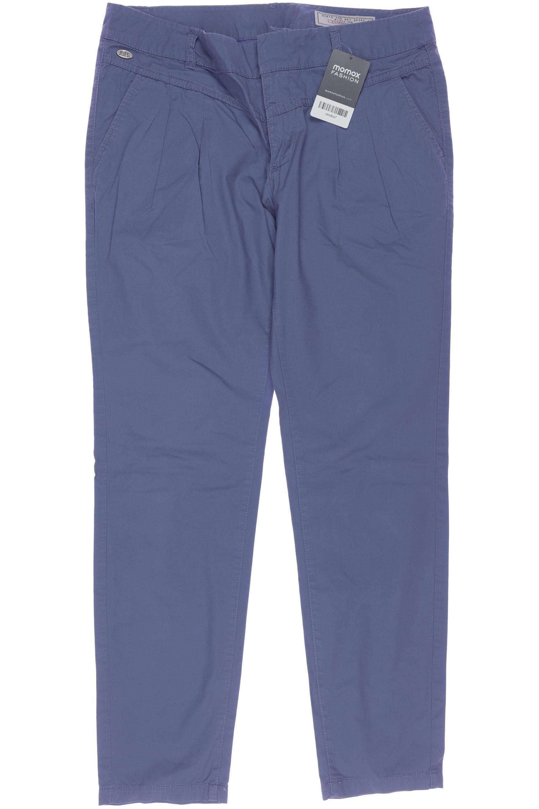 

edc by Esprit Damen Stoffhose, blau, Gr. 38
