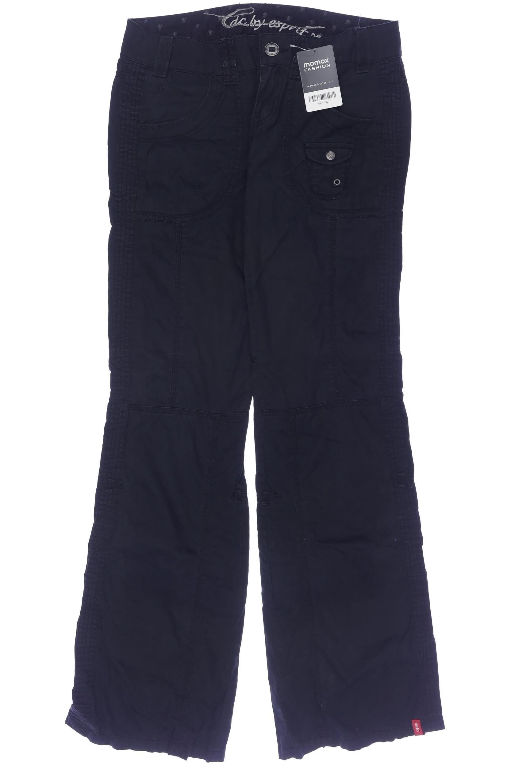 

edc by Esprit Damen Stoffhose, schwarz, Gr. 36