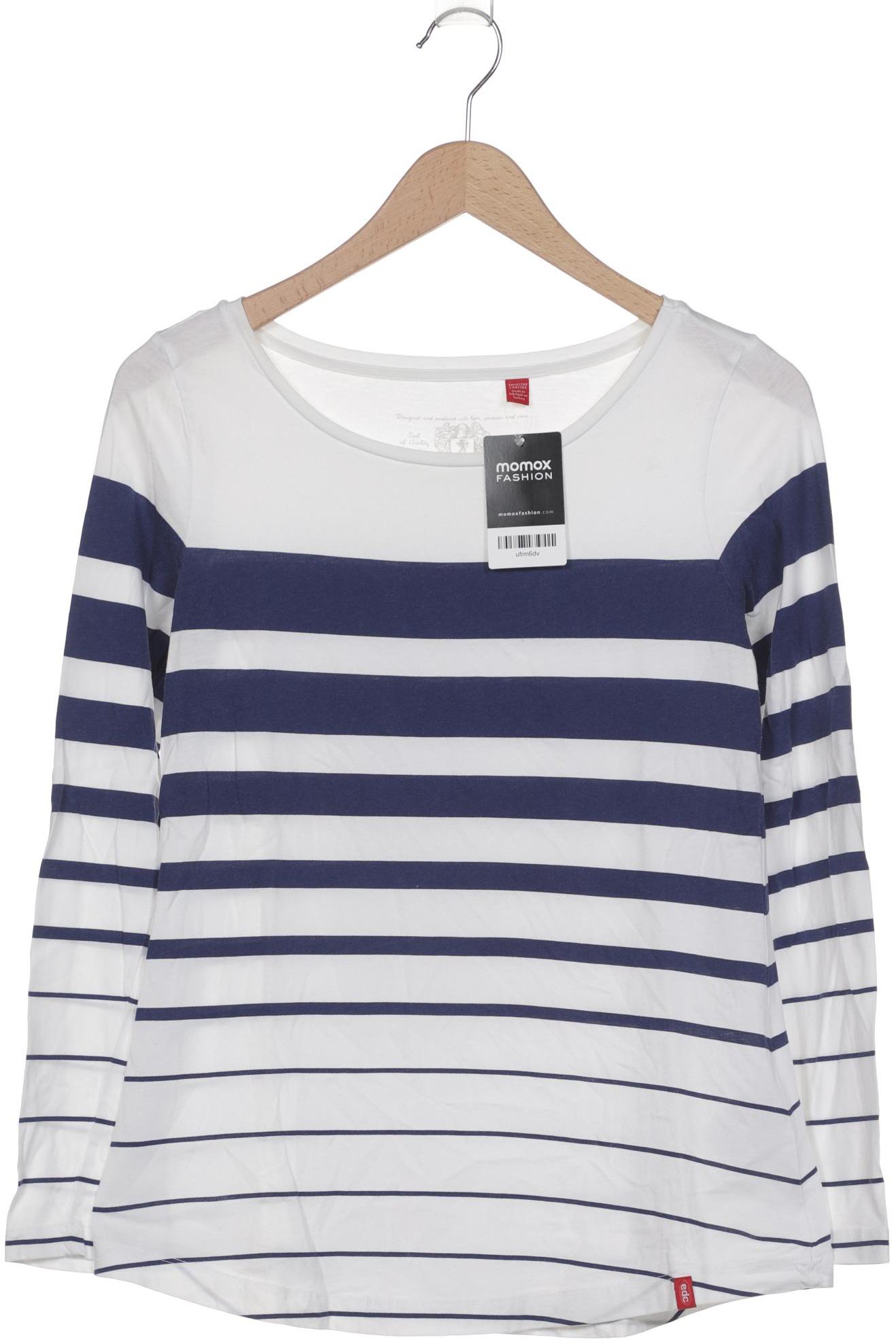 

edc by Esprit Damen Langarmshirt, weiß, Gr. 38