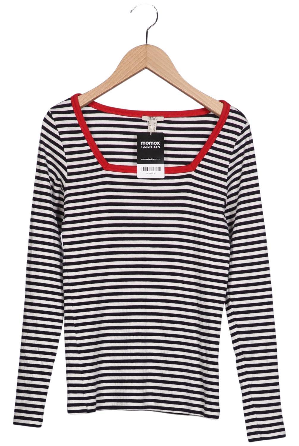 

edc by Esprit Damen Langarmshirt, mehrfarbig, Gr. 34