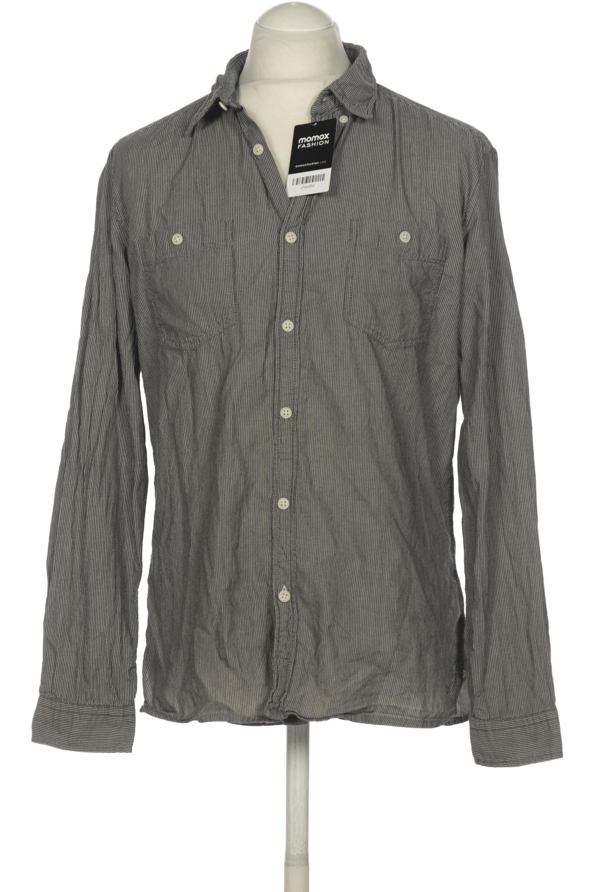 

edc by Esprit Herren Hemd, grau, Gr. 52