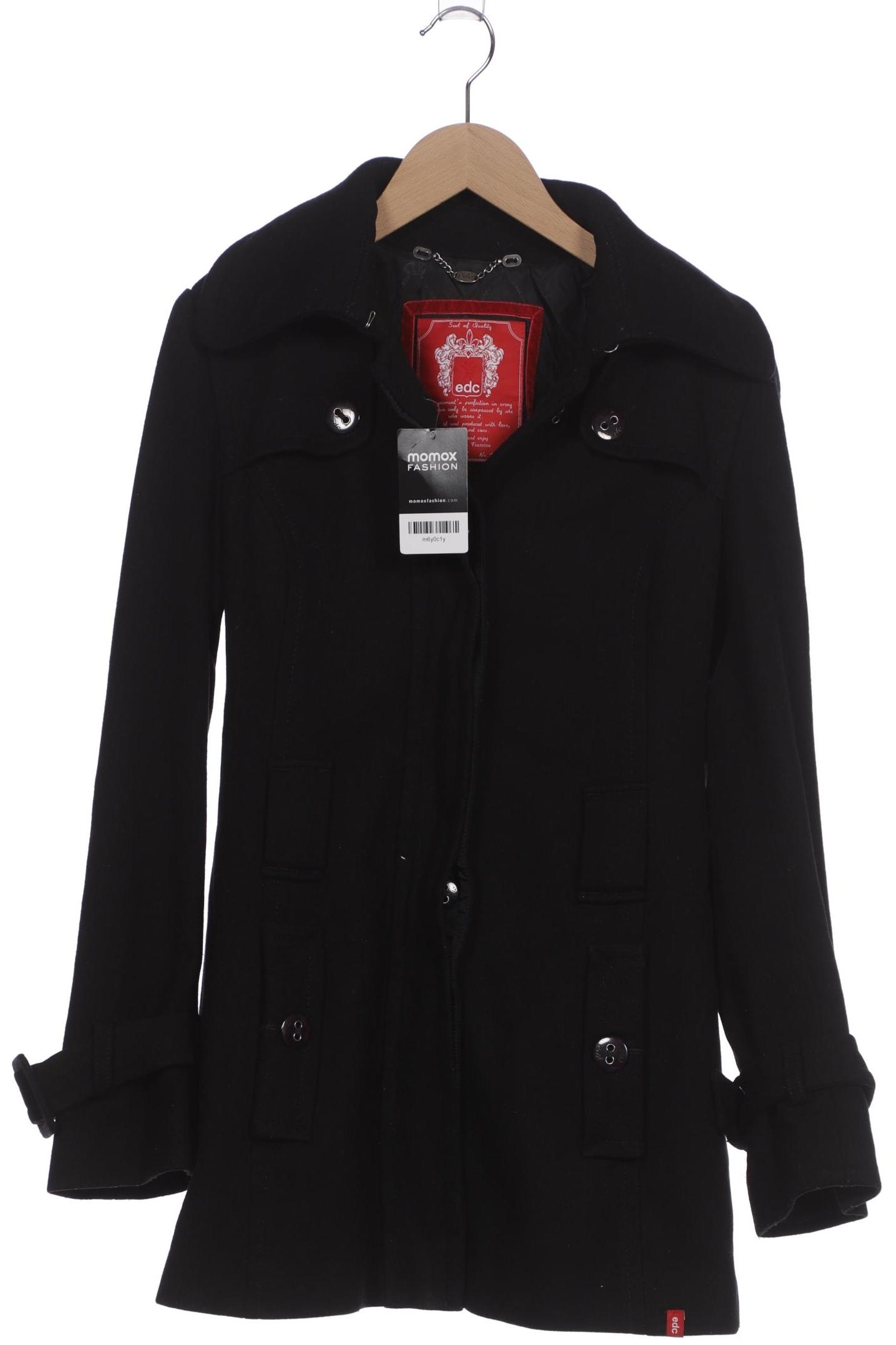 

edc by Esprit Damen Mantel, schwarz, Gr. 36