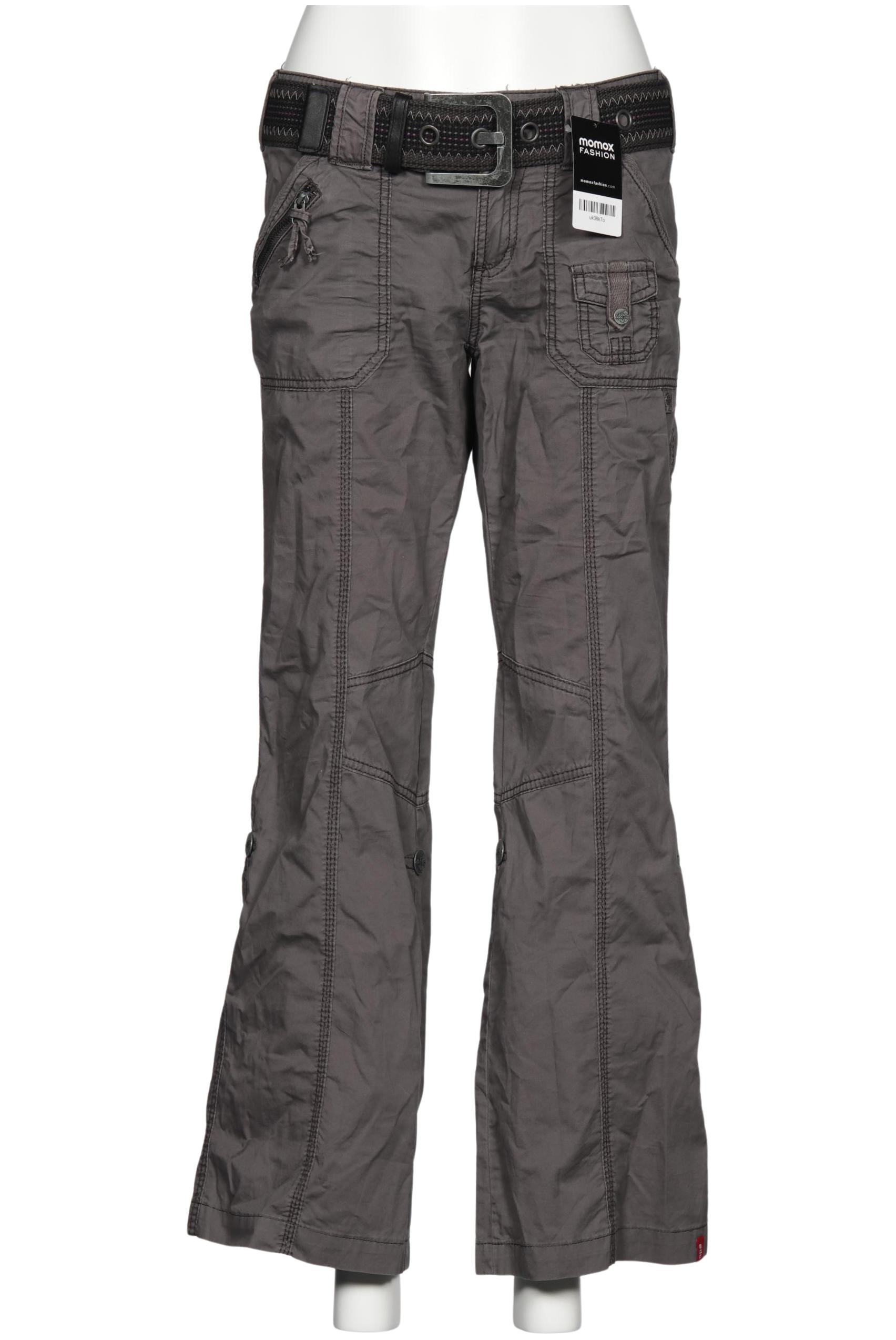 

edc by Esprit Damen Stoffhose, grau, Gr. 38