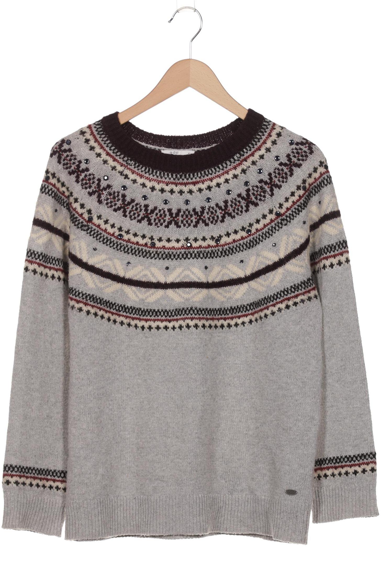 

edc by Esprit Damen Pullover, grau, Gr. 44