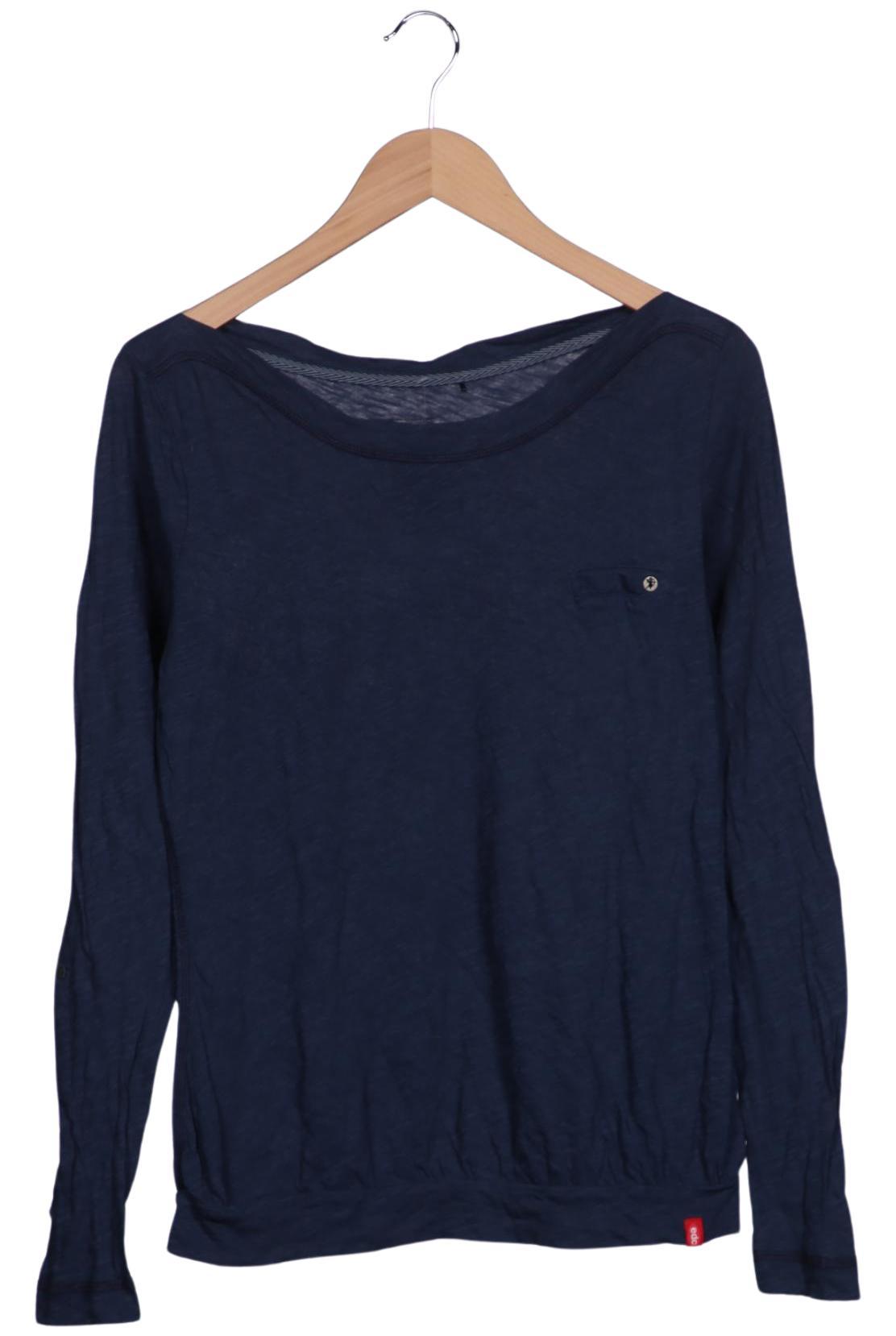 

edc by Esprit Damen Langarmshirt, marineblau, Gr. 38