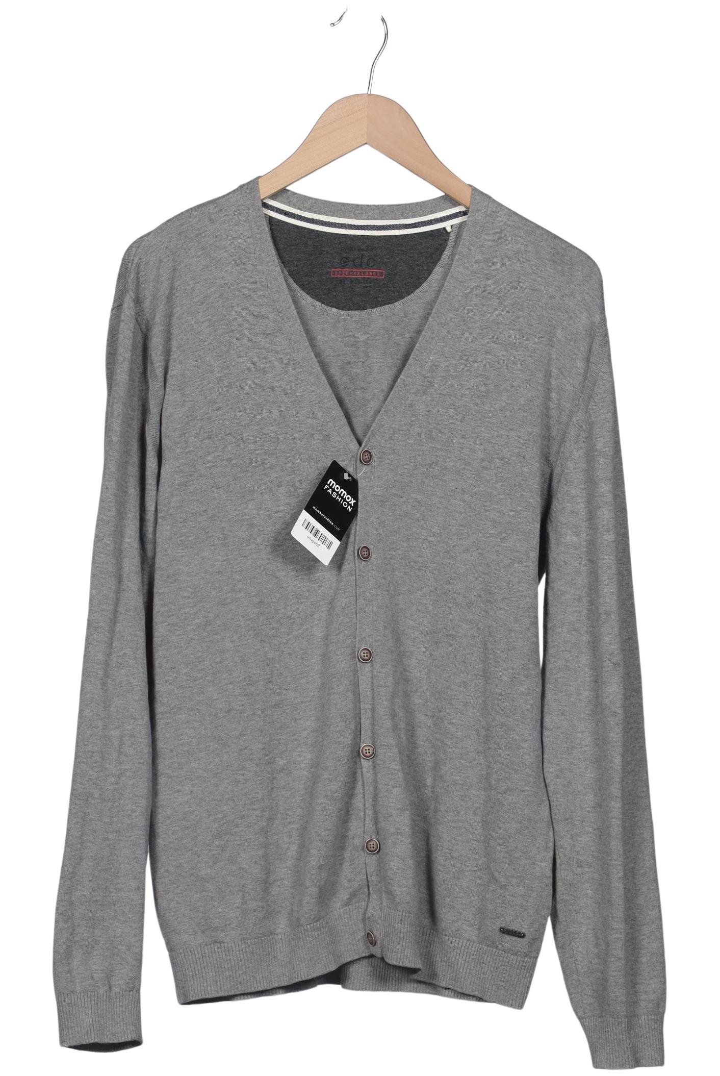 

edc by Esprit Herren Strickjacke, grau, Gr. 56