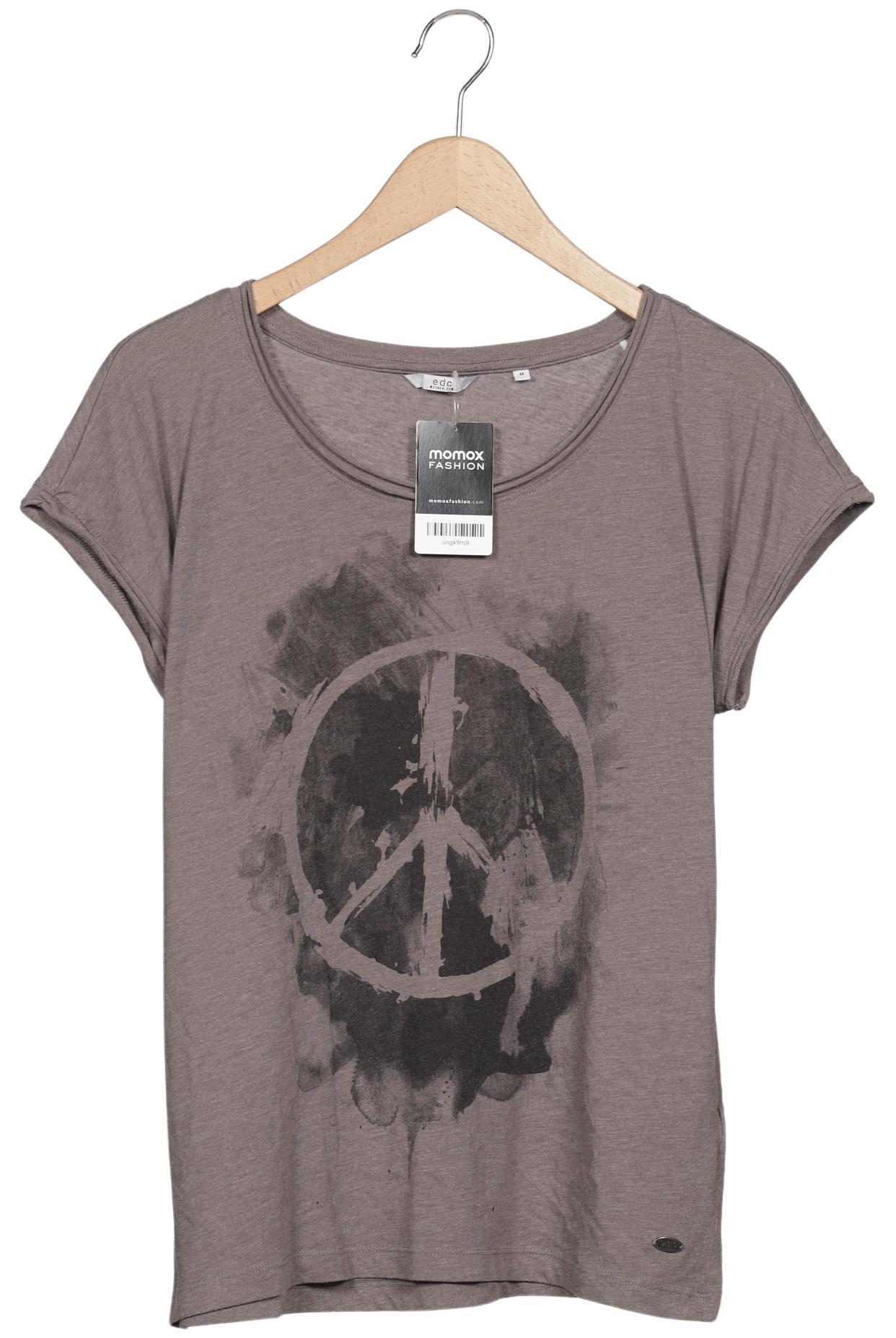 

edc by Esprit Damen T-Shirt, grau, Gr. 38