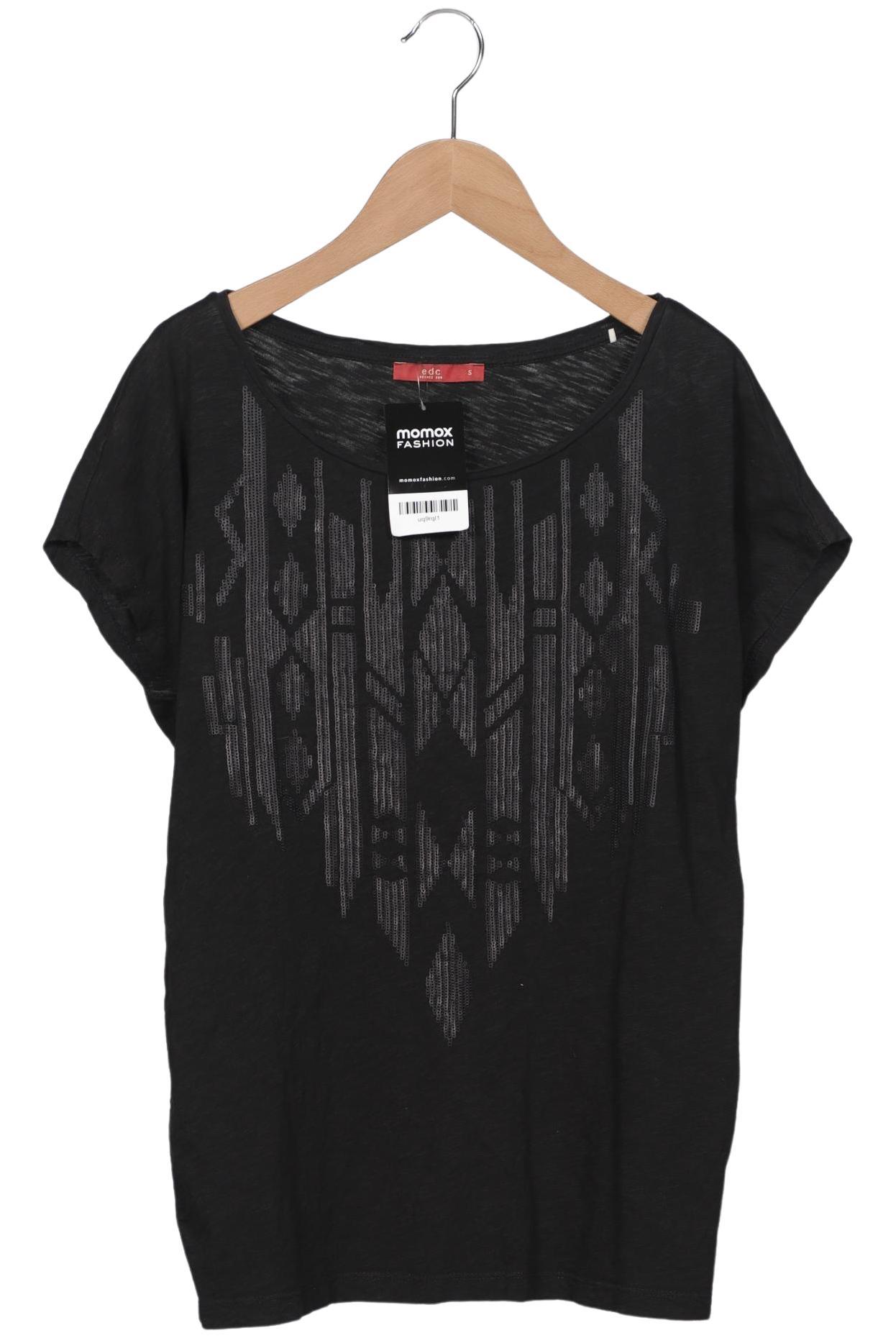 

edc by Esprit Damen T-Shirt, schwarz, Gr. 36