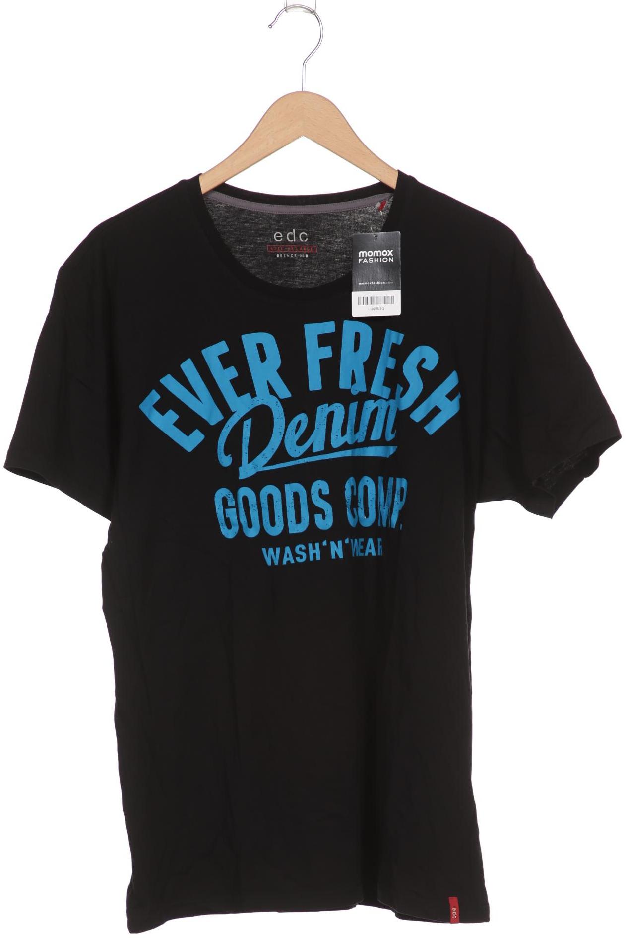 

edc by Esprit Herren T-Shirt, schwarz, Gr. 56