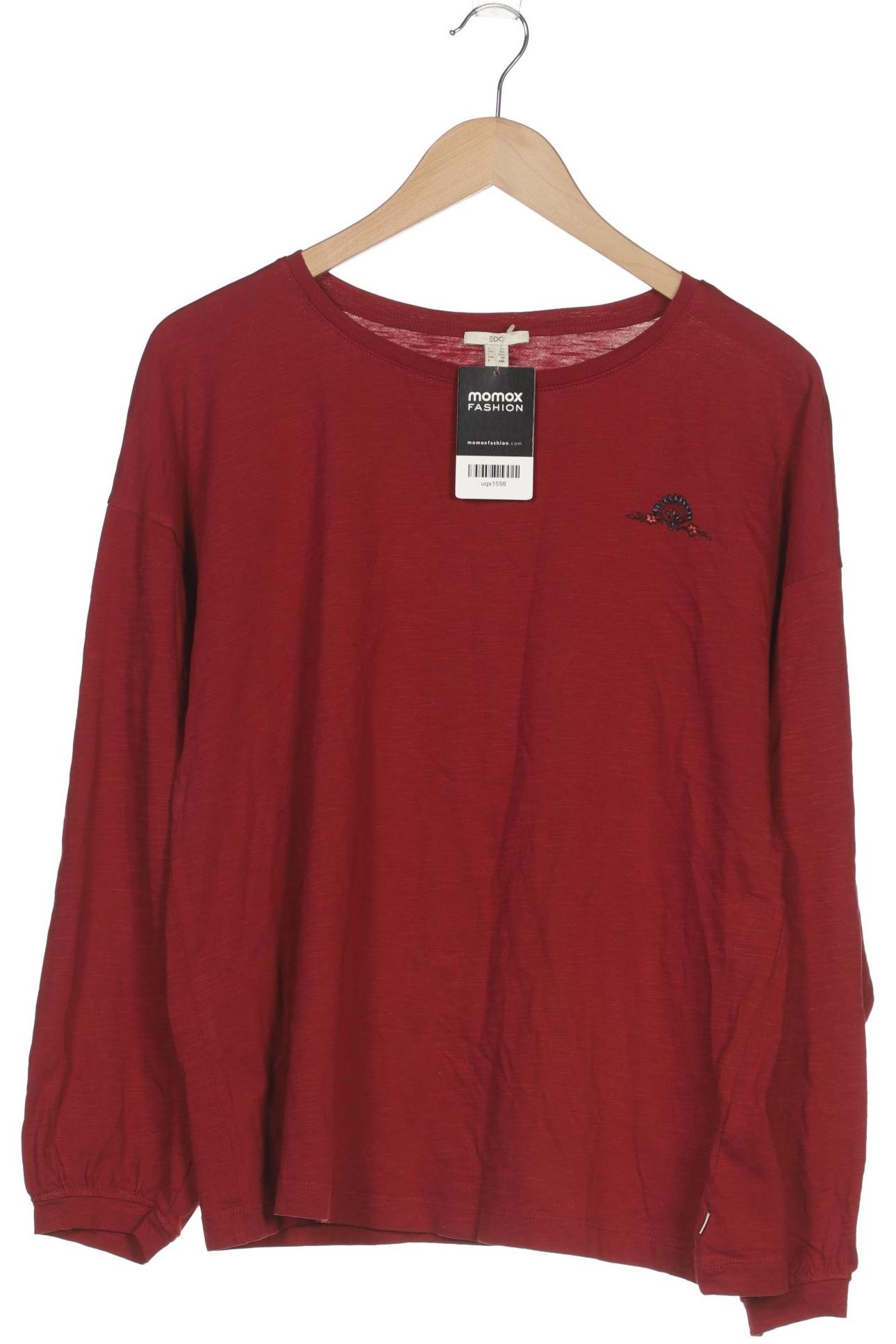 

edc by Esprit Damen Langarmshirt, bordeaux, Gr. 44