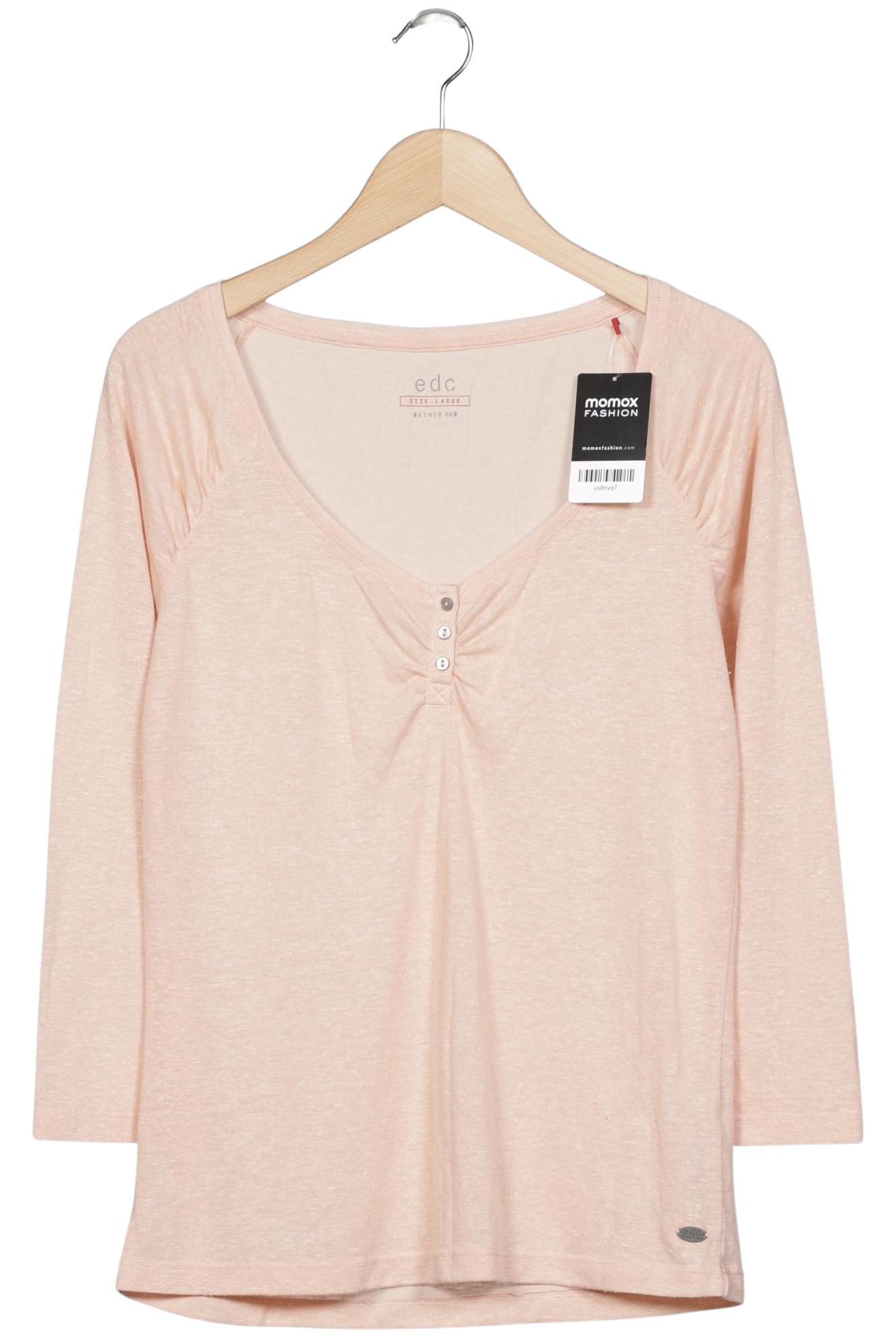 

edc by Esprit Damen Langarmshirt, pink, Gr. 42