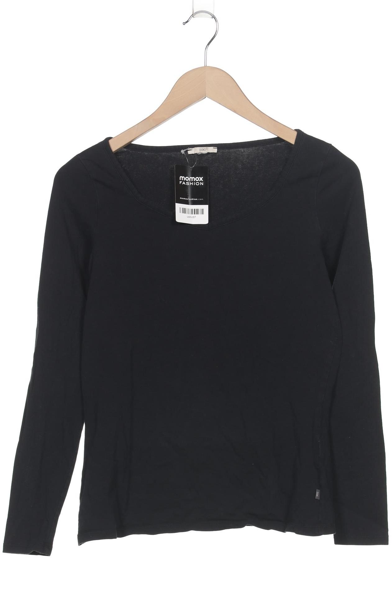 

edc by Esprit Damen Langarmshirt, schwarz, Gr. 36