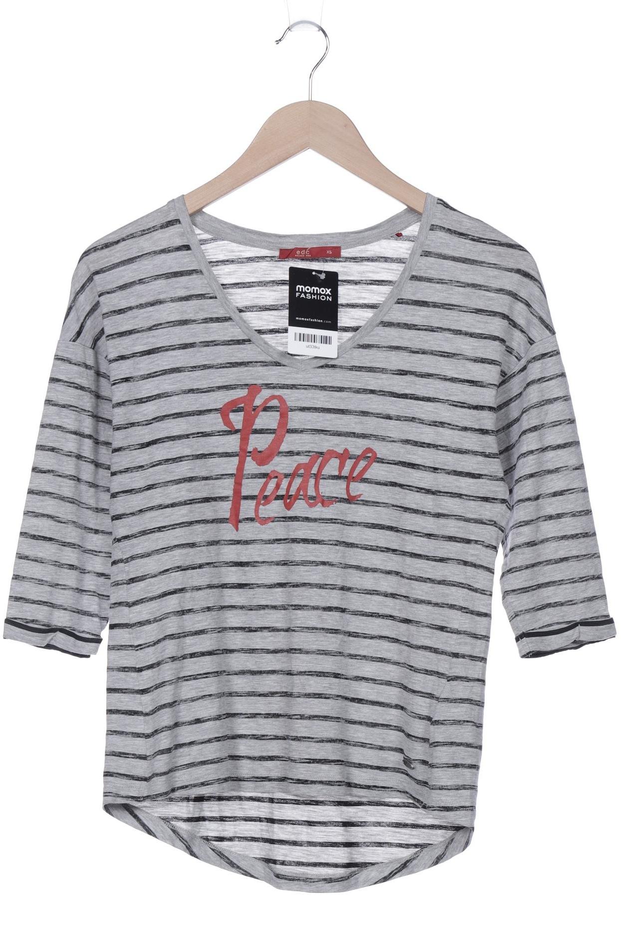 

edc by Esprit Damen Langarmshirt, grau, Gr. 34