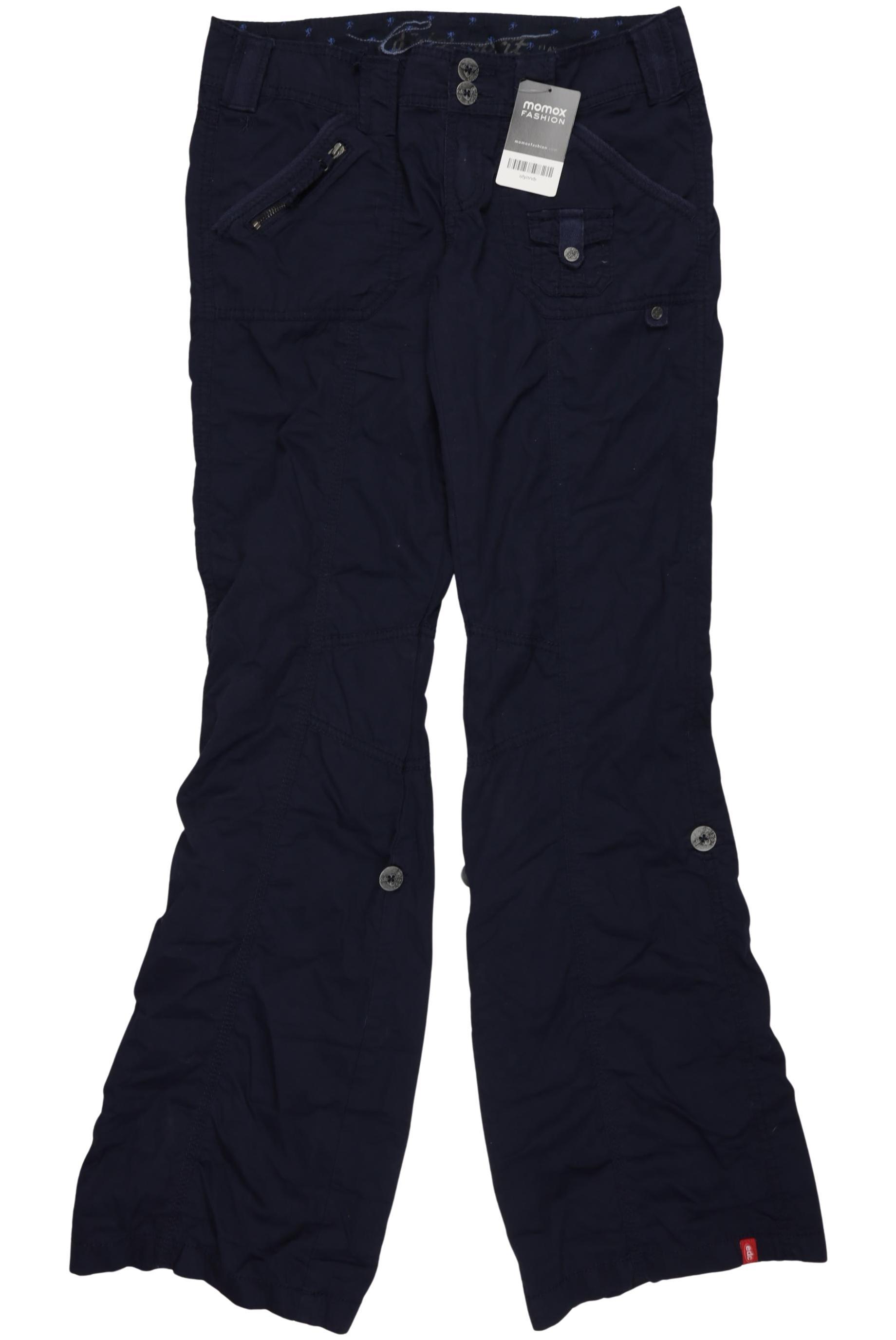 

edc by Esprit Damen Stoffhose, marineblau, Gr. 36