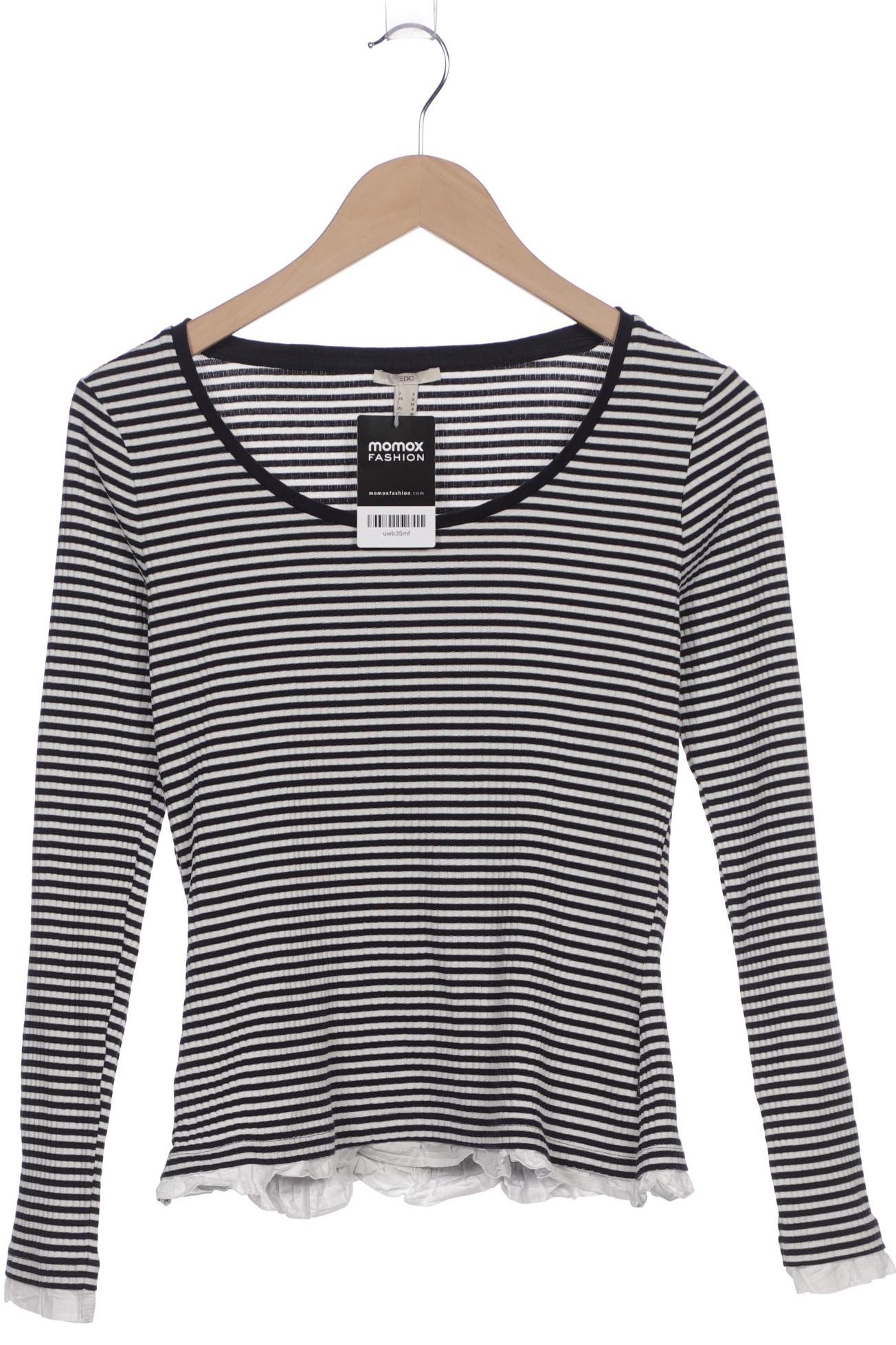 

edc by Esprit Damen Langarmshirt, schwarz, Gr. 36