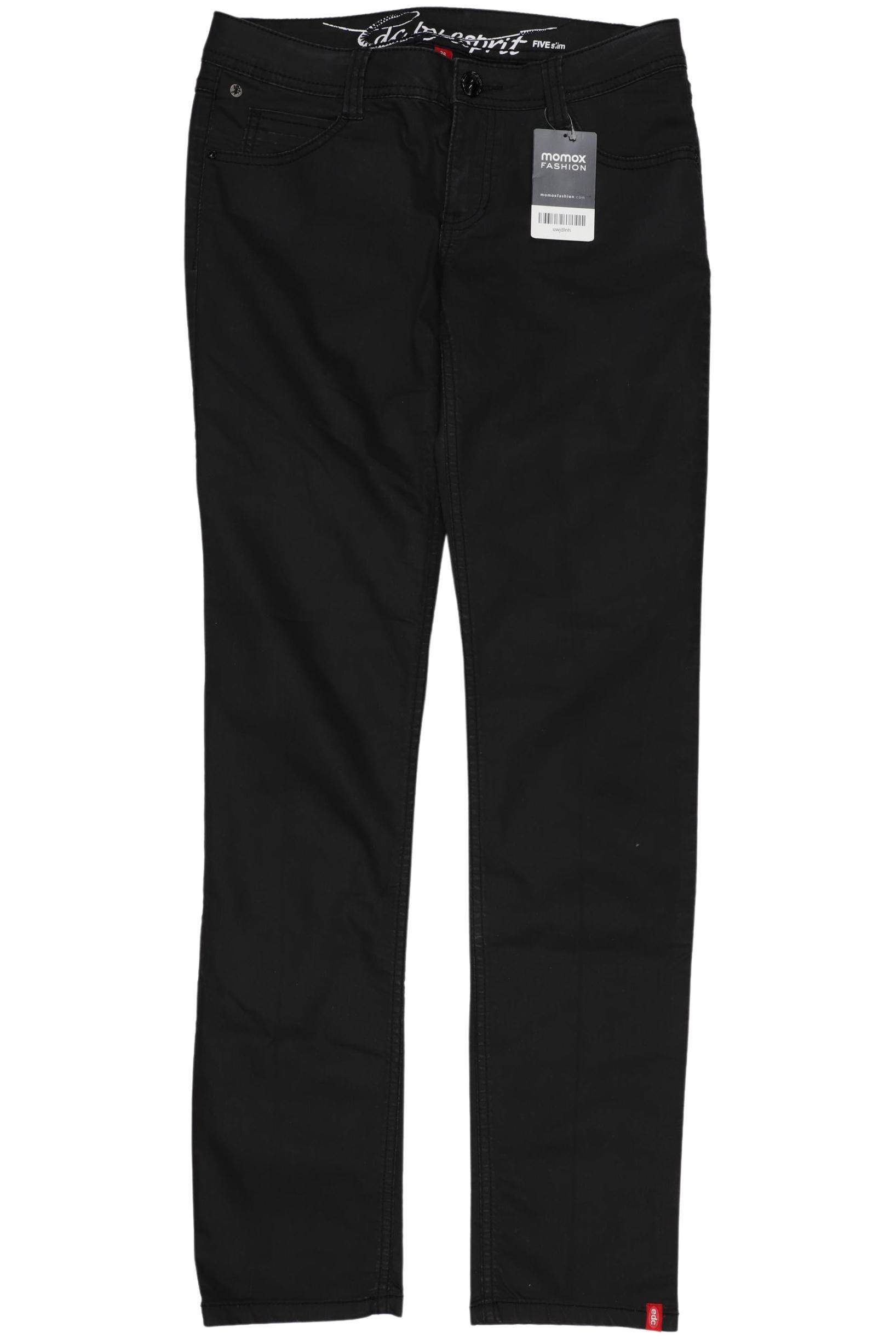 

edc by Esprit Damen Stoffhose, schwarz, Gr. 36