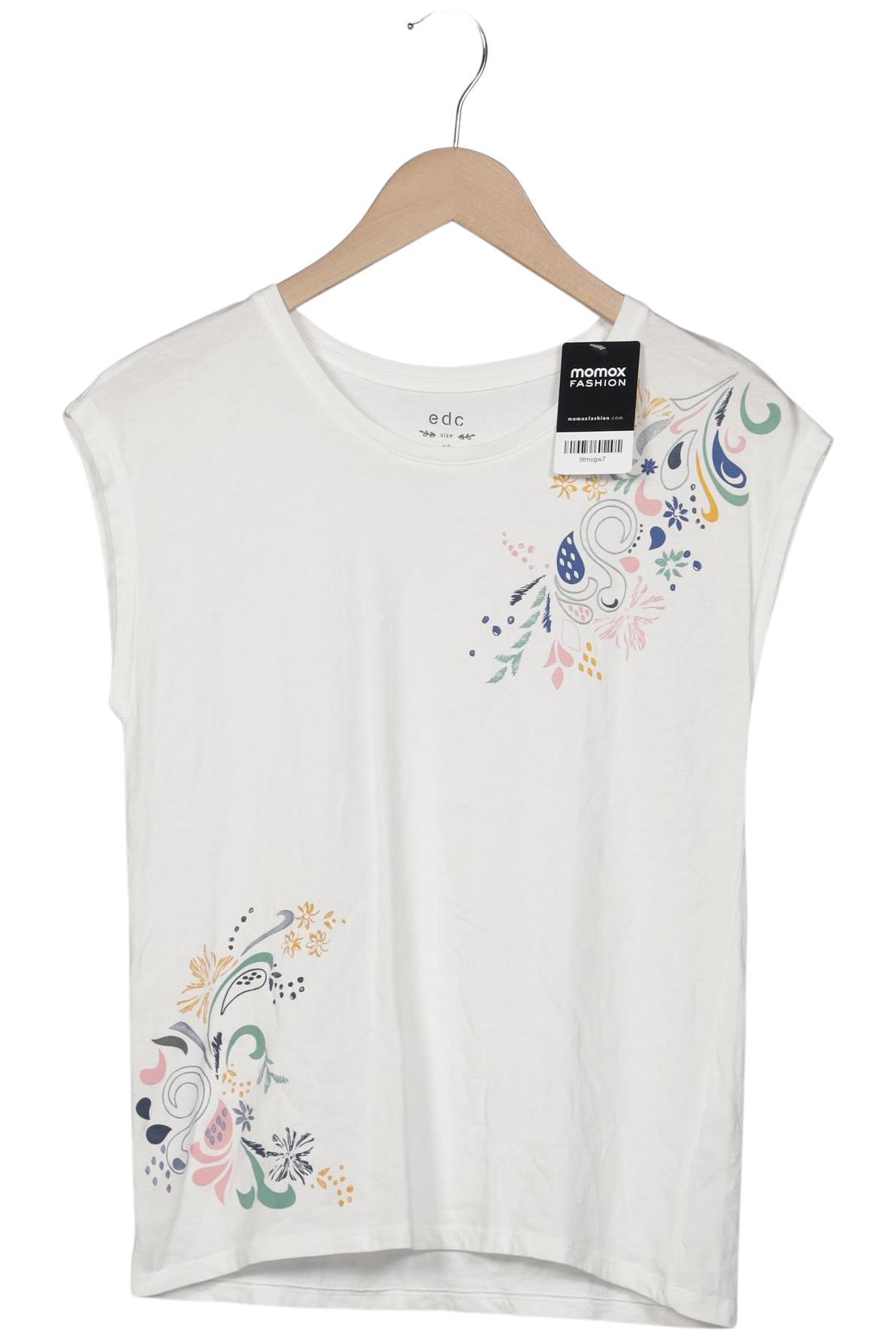 

edc by Esprit Damen T-Shirt, weiß, Gr. 34