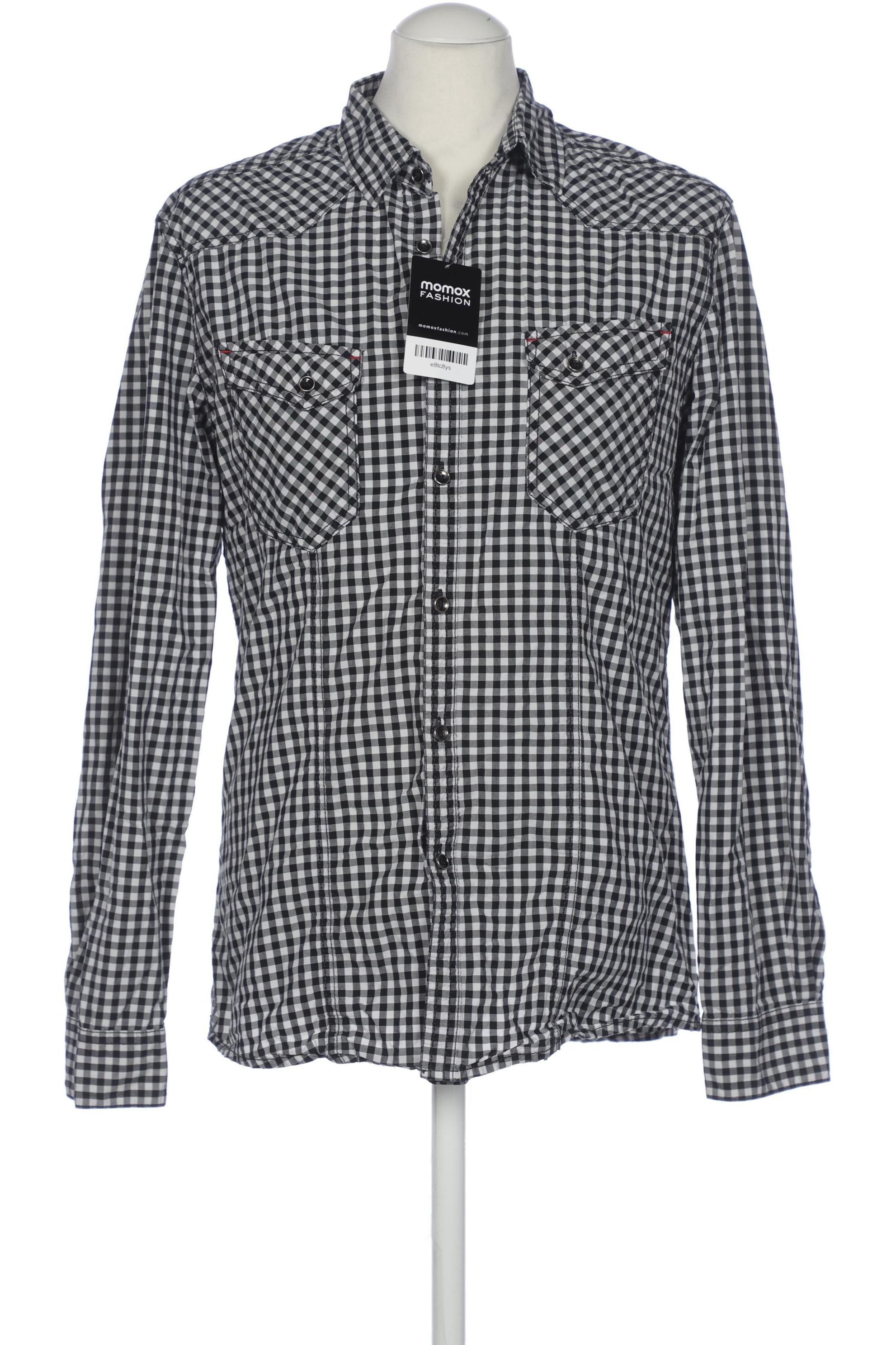 

edc by Esprit Herren Hemd, schwarz, Gr. 48