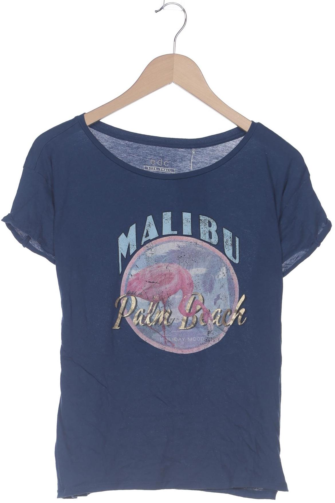 

edc by Esprit Damen T-Shirt, blau, Gr. 36