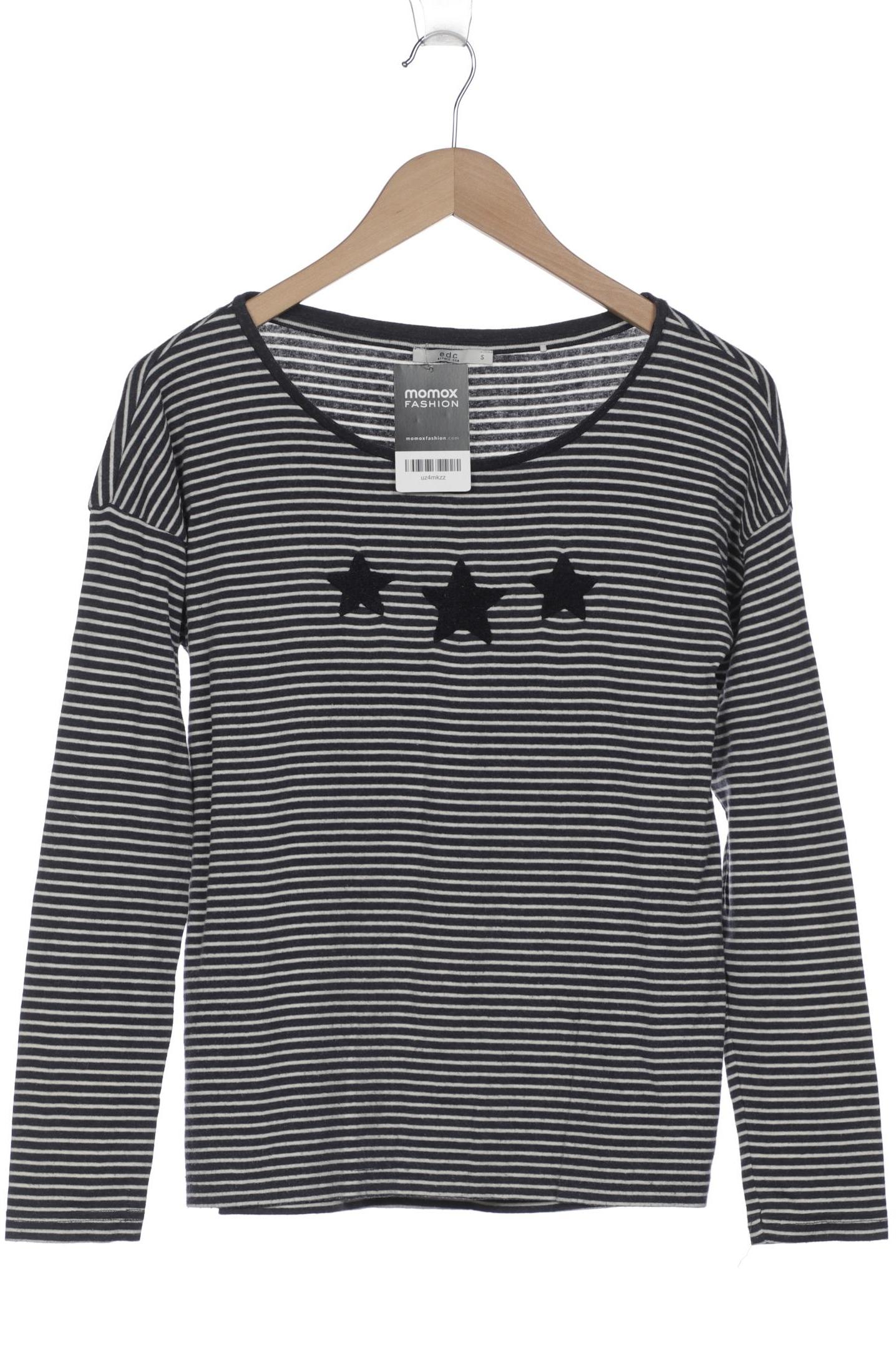 

edc by Esprit Damen Langarmshirt, marineblau, Gr. 36