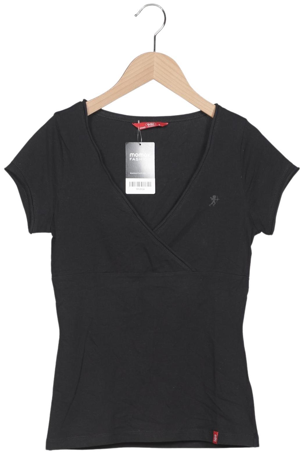 

edc by Esprit Damen T-Shirt, schwarz, Gr. 36