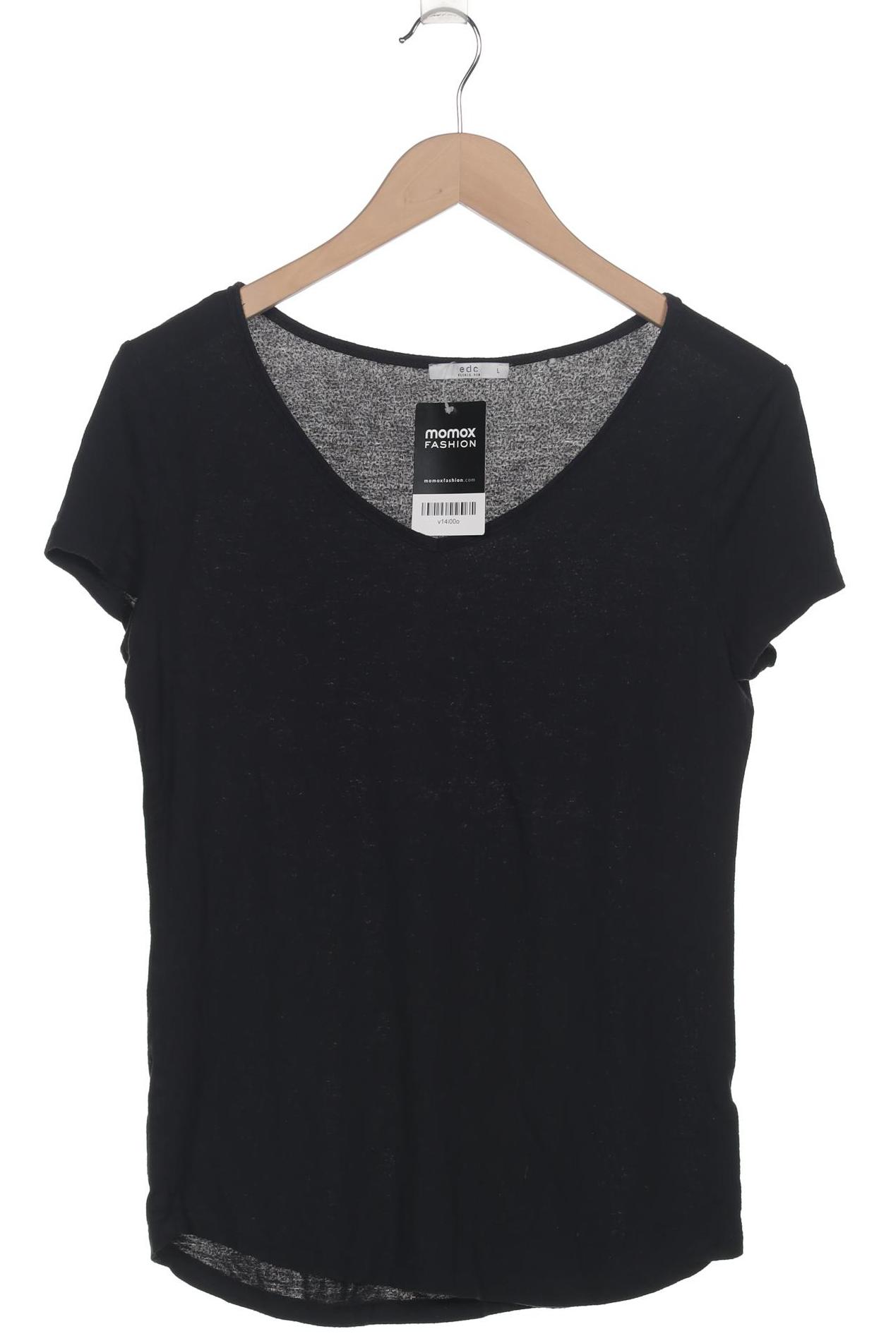 

edc by Esprit Damen T-Shirt, schwarz, Gr. 42
