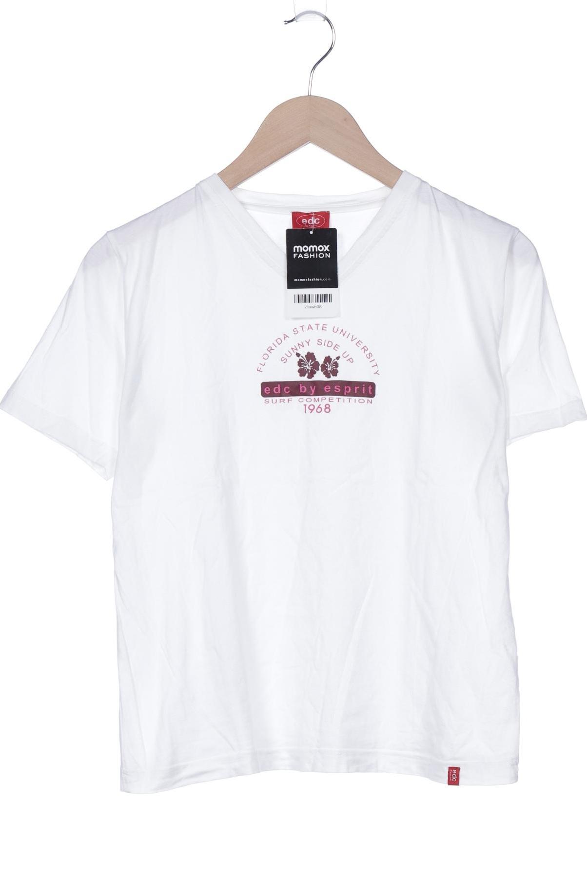 

edc by Esprit Damen T-Shirt, weiß, Gr. 38