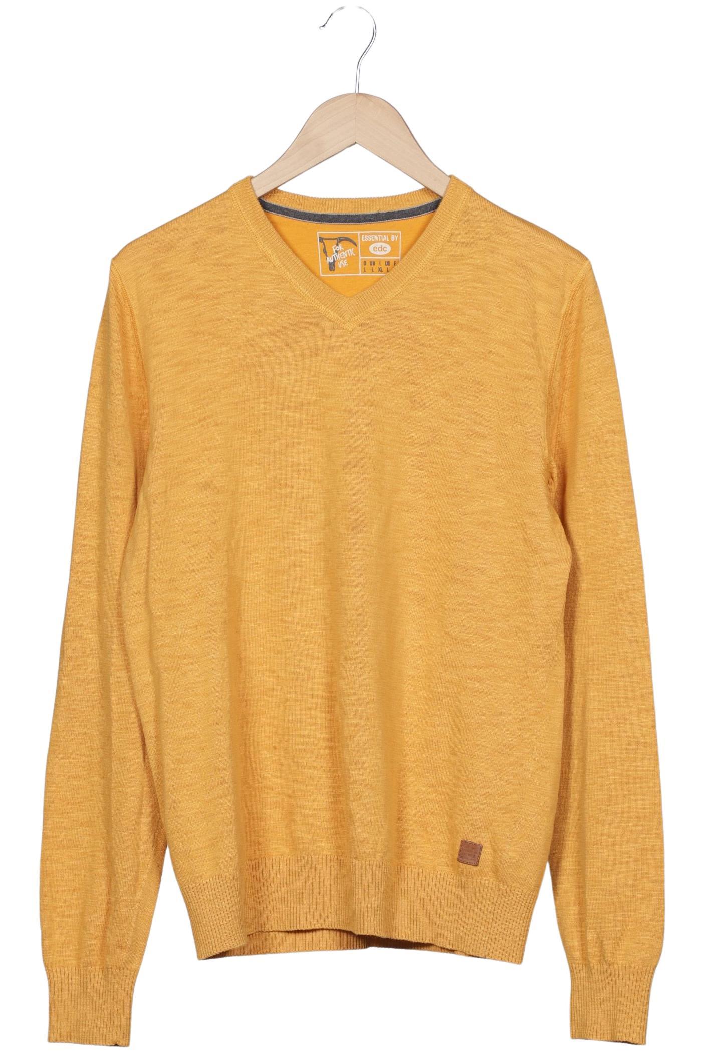 

edc by Esprit Herren Pullover, gelb, Gr. 52