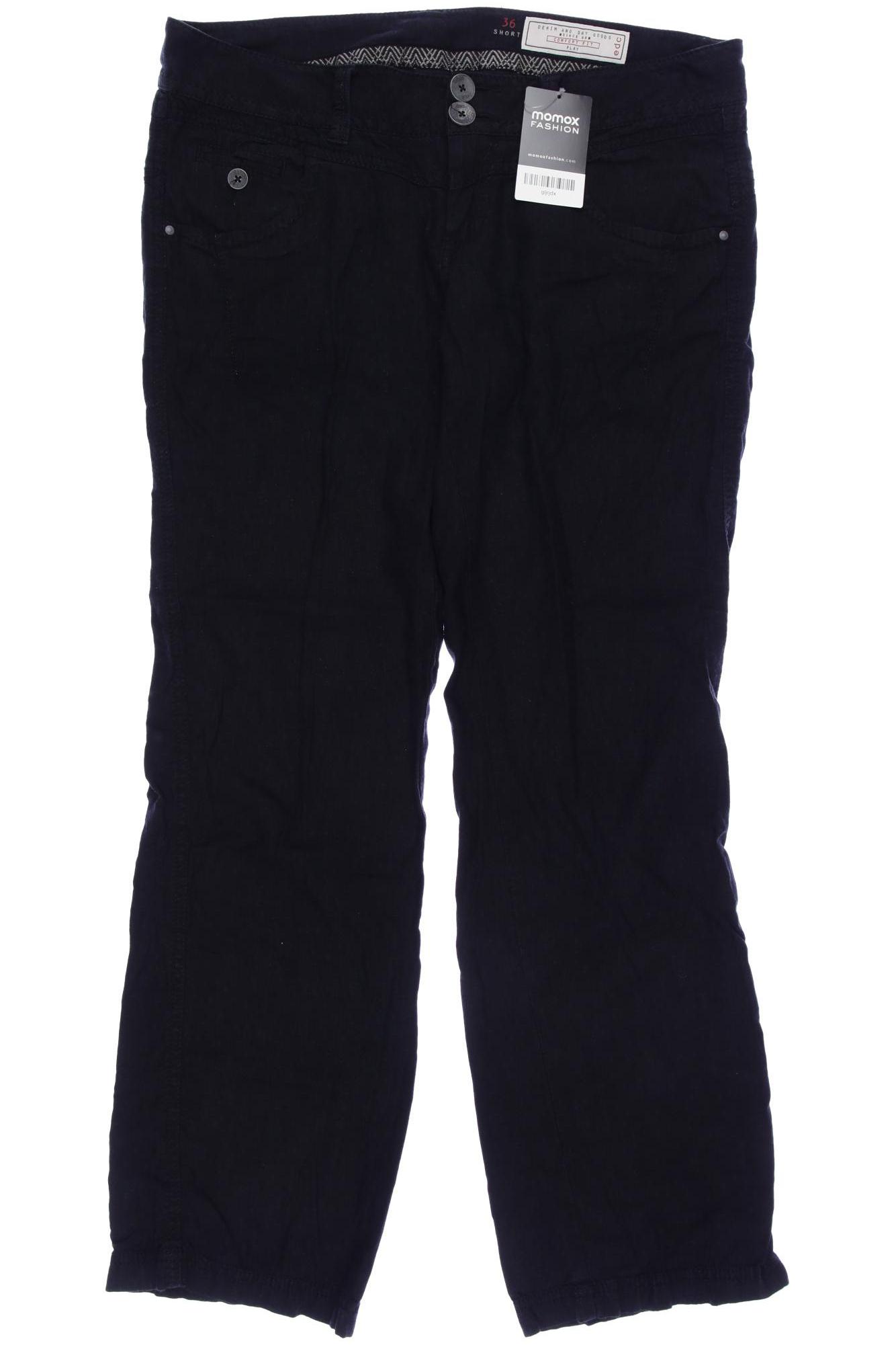 

edc by Esprit Damen Stoffhose, schwarz, Gr. 36