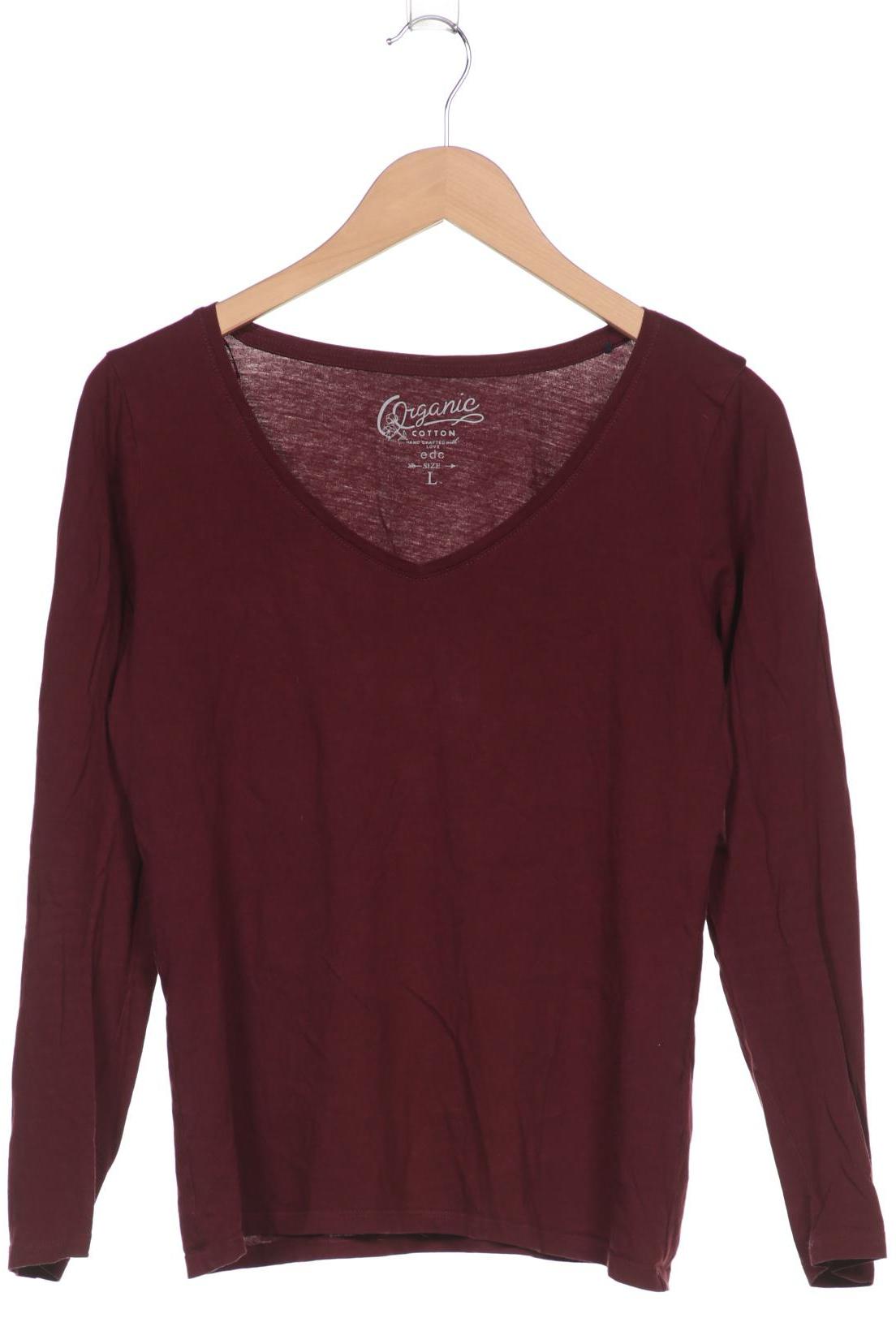 

edc by Esprit Damen Langarmshirt, bordeaux, Gr. 42