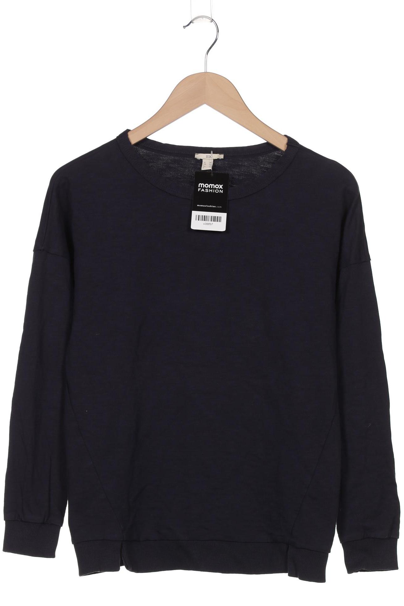 

edc by Esprit Damen Langarmshirt, marineblau, Gr. 34