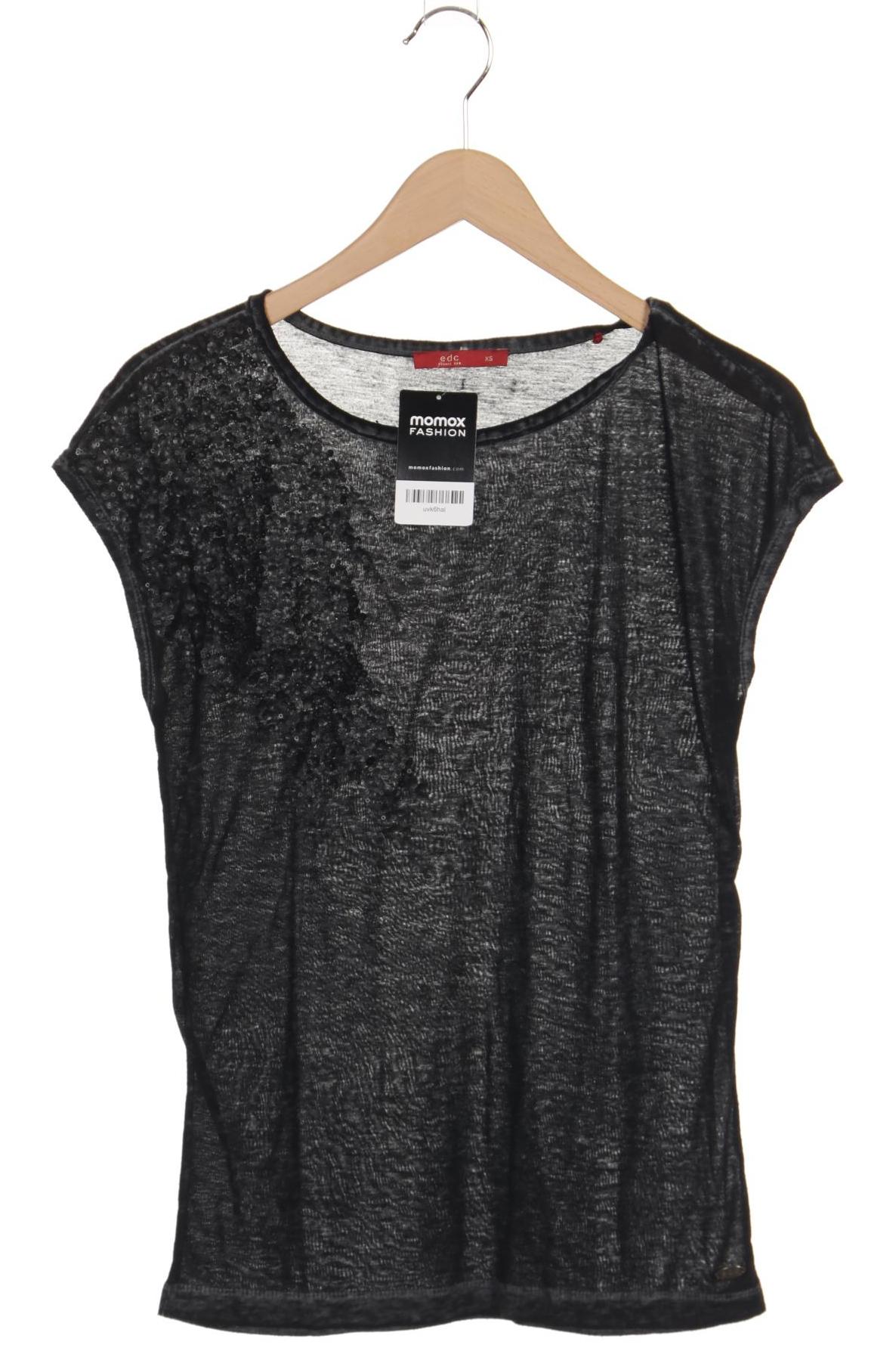 

edc by Esprit Damen T-Shirt, schwarz, Gr. 34