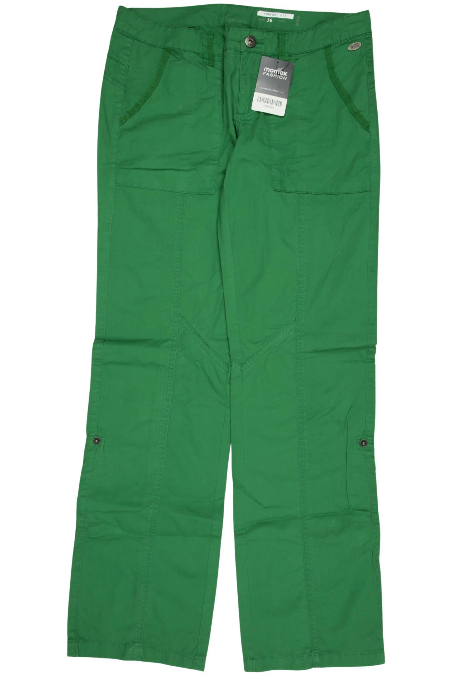 

edc by Esprit Damen Stoffhose, grün, Gr. 36