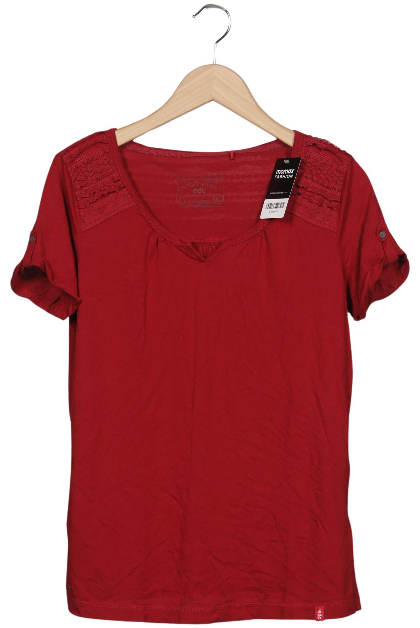 

edc by Esprit Damen T-Shirt, rot, Gr. 44