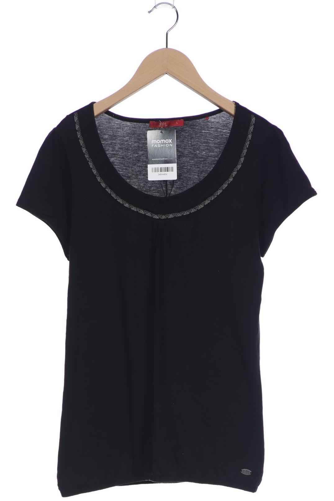 

edc by Esprit Damen T-Shirt, schwarz, Gr. 42