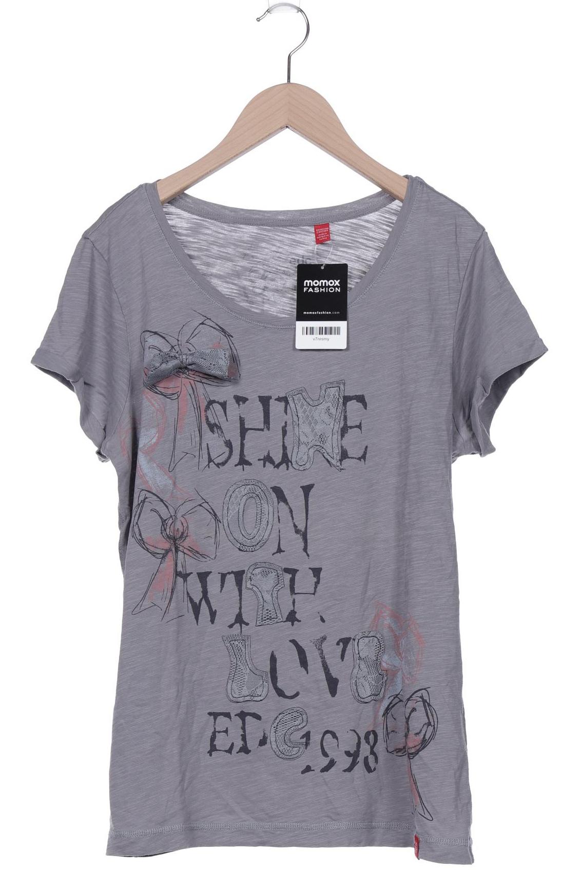 

edc by Esprit Damen T-Shirt, grau, Gr. 44