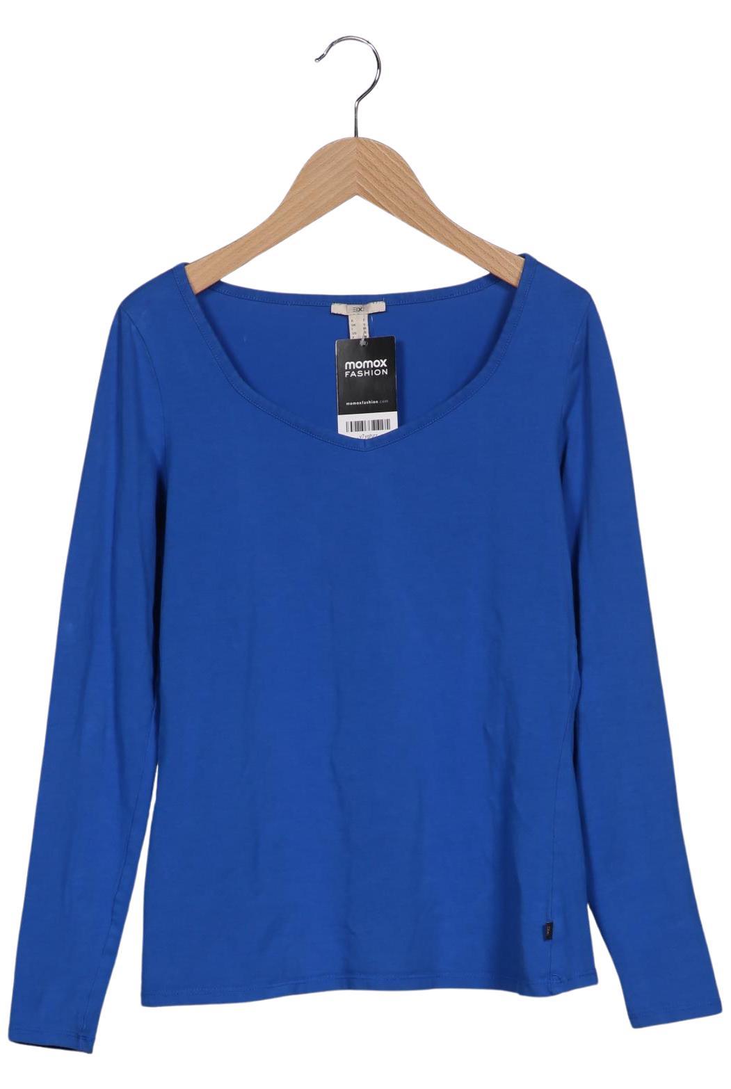 

edc by Esprit Damen Langarmshirt, blau, Gr. 36