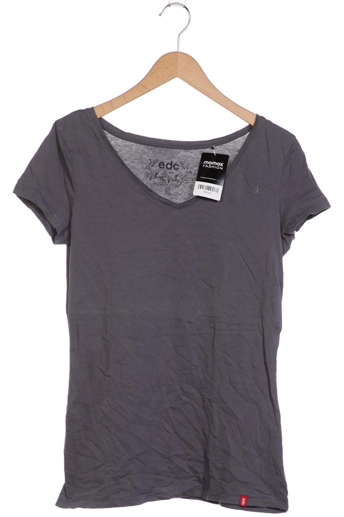 

edc by Esprit Damen T-Shirt, grau, Gr. 44