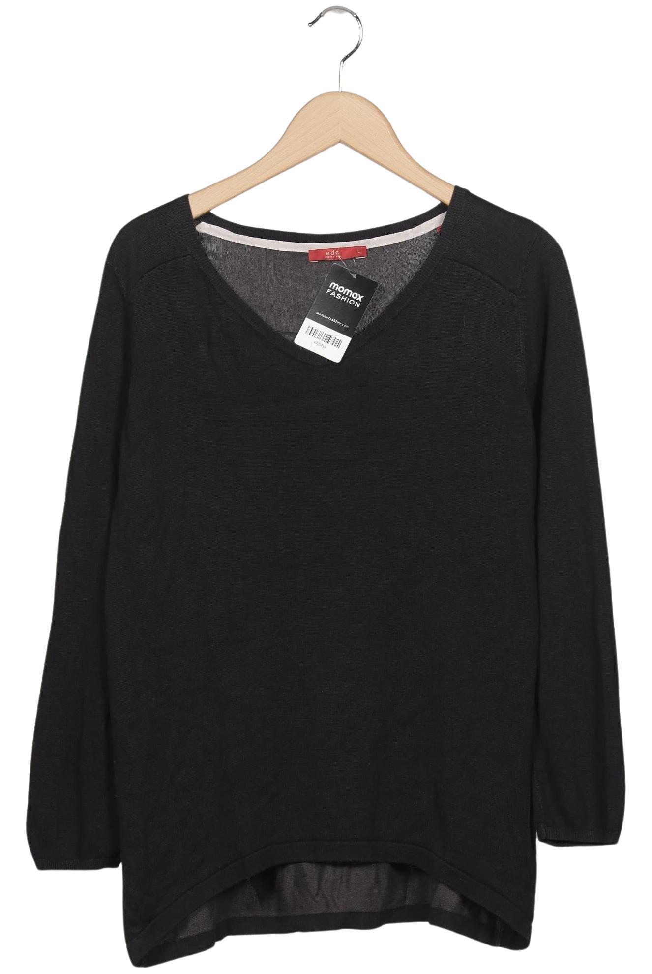 

edc by Esprit Damen Pullover, schwarz, Gr. 42