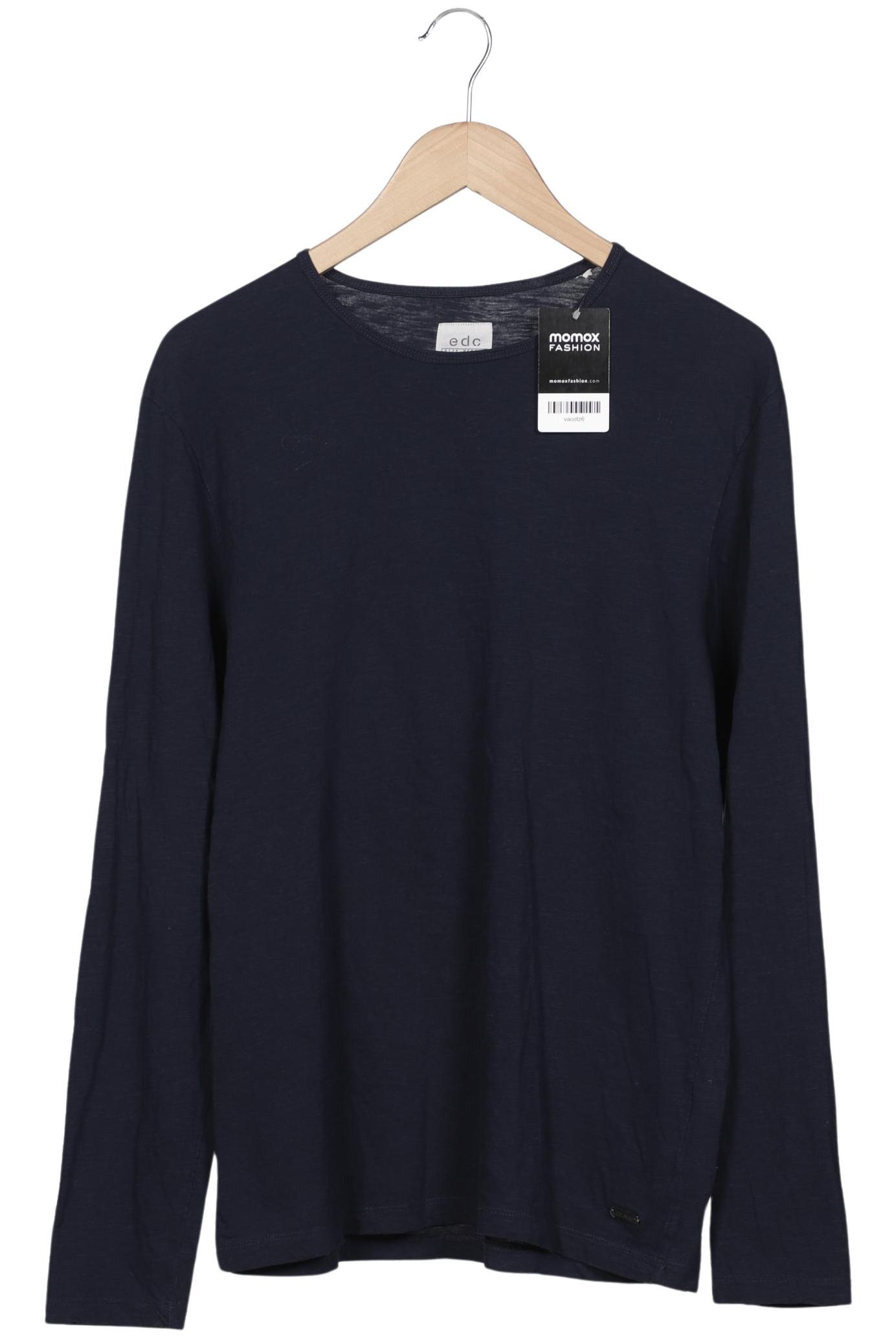 

edc by Esprit Herren Langarmshirt, marineblau, Gr. 48