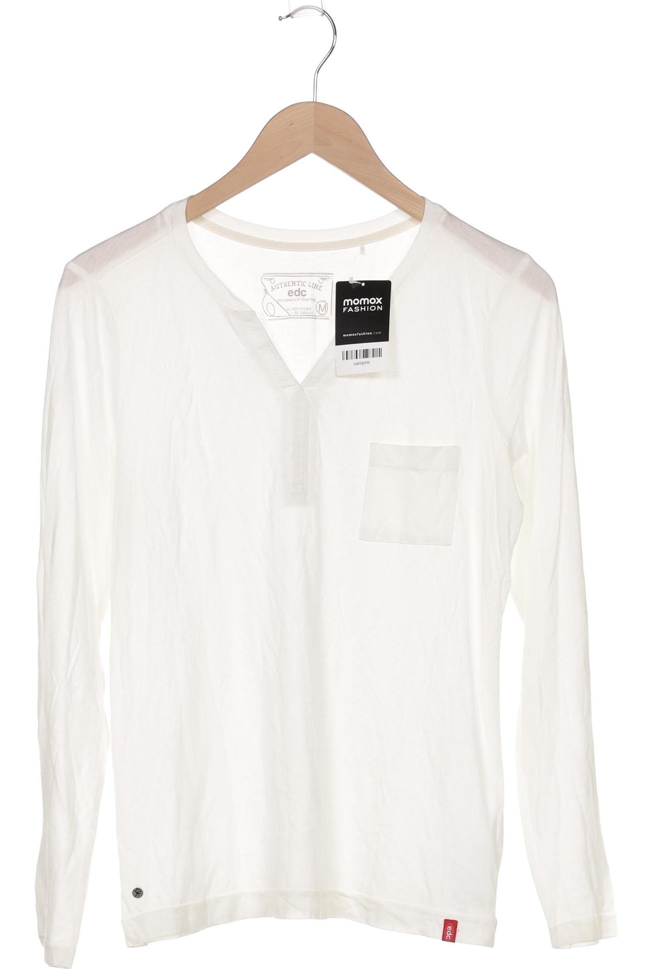 

edc by Esprit Damen Langarmshirt, cremeweiß, Gr. 38