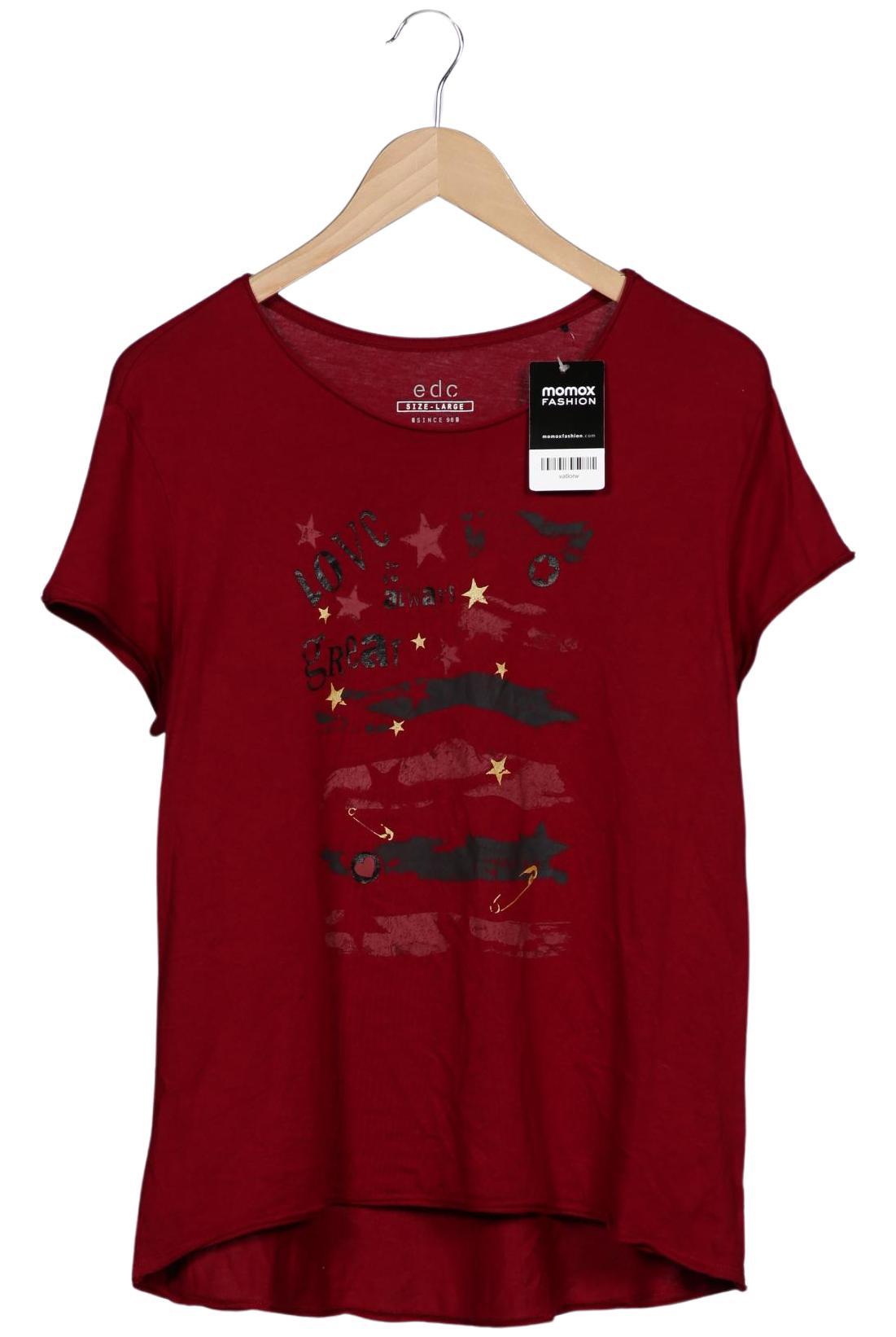 

edc by Esprit Damen T-Shirt, rot, Gr. 42