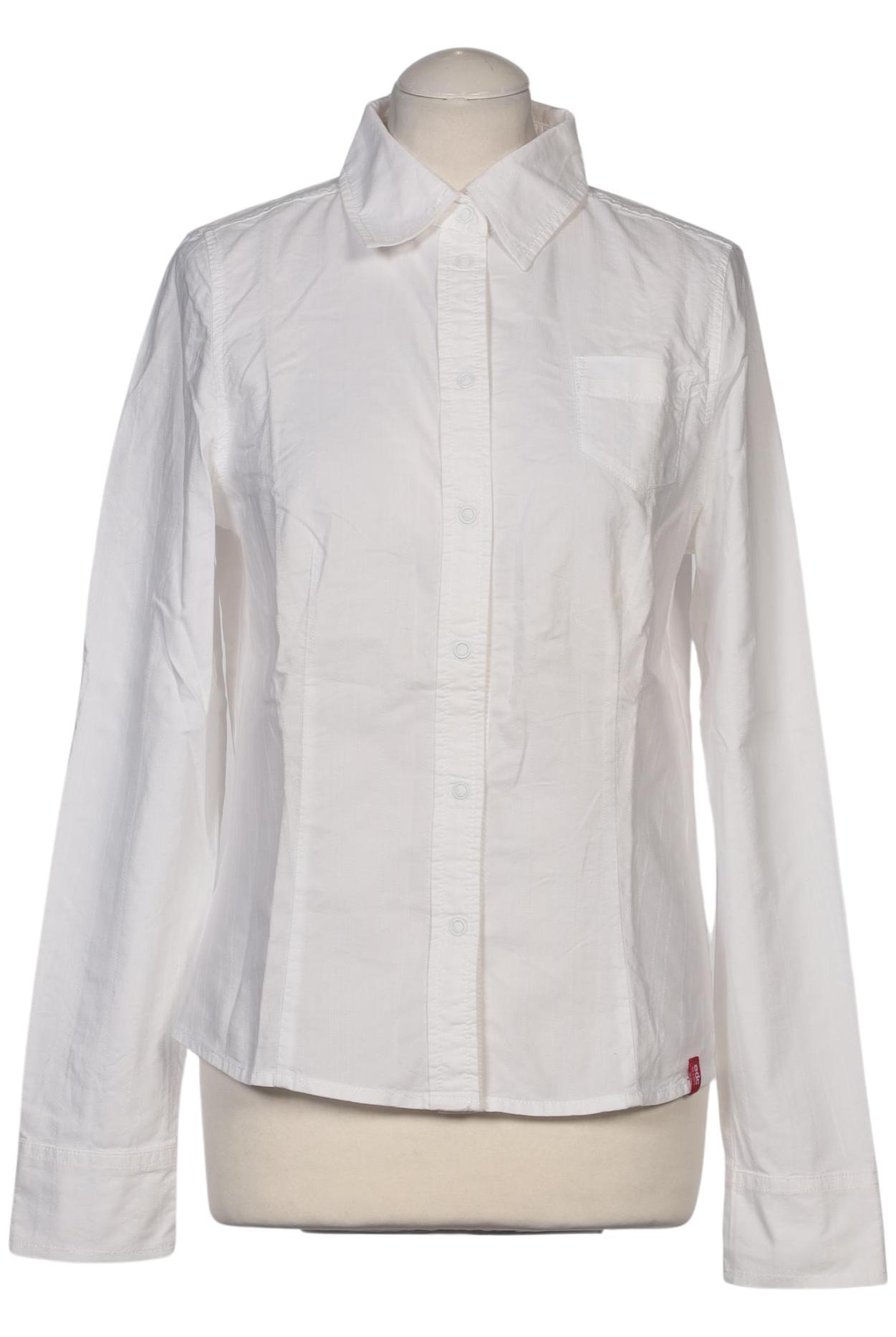 

edc by Esprit Damen Bluse, weiß, Gr. 38