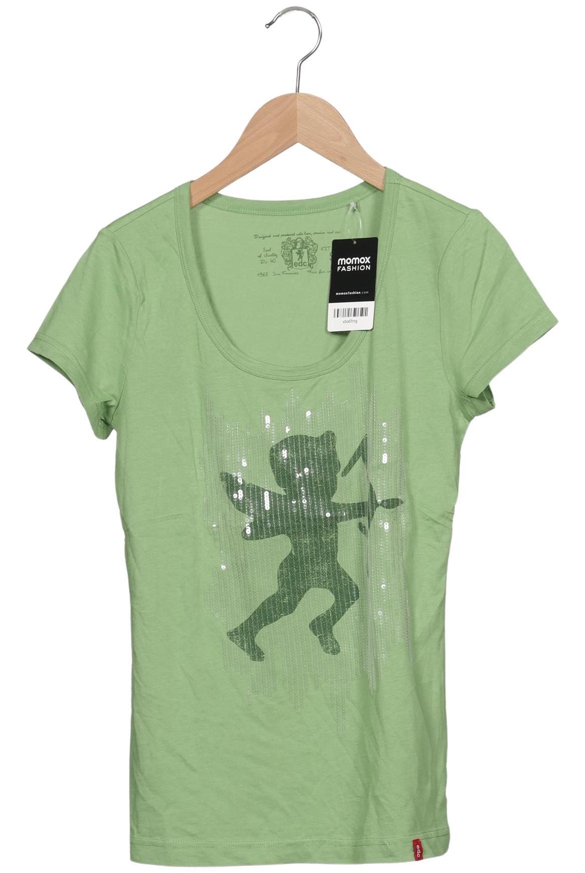 

edc by Esprit Damen T-Shirt, hellgrün, Gr. 36
