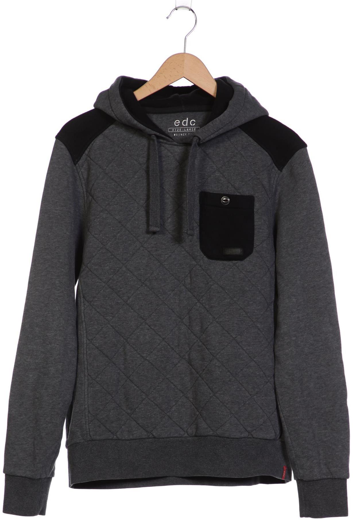 

edc by Esprit Herren Kapuzenpullover, grau, Gr. 52