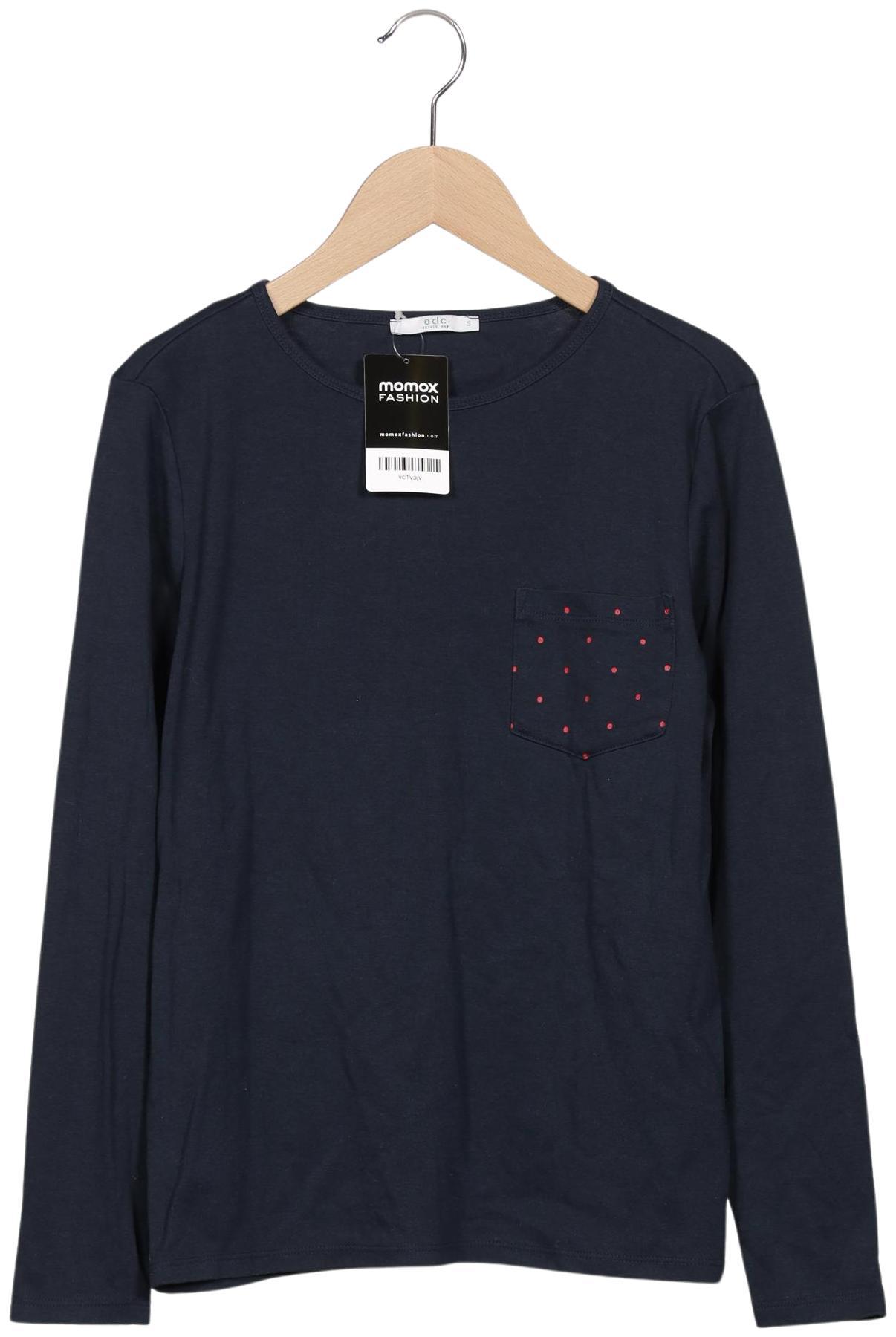 

edc by Esprit Damen Langarmshirt, marineblau, Gr. 36