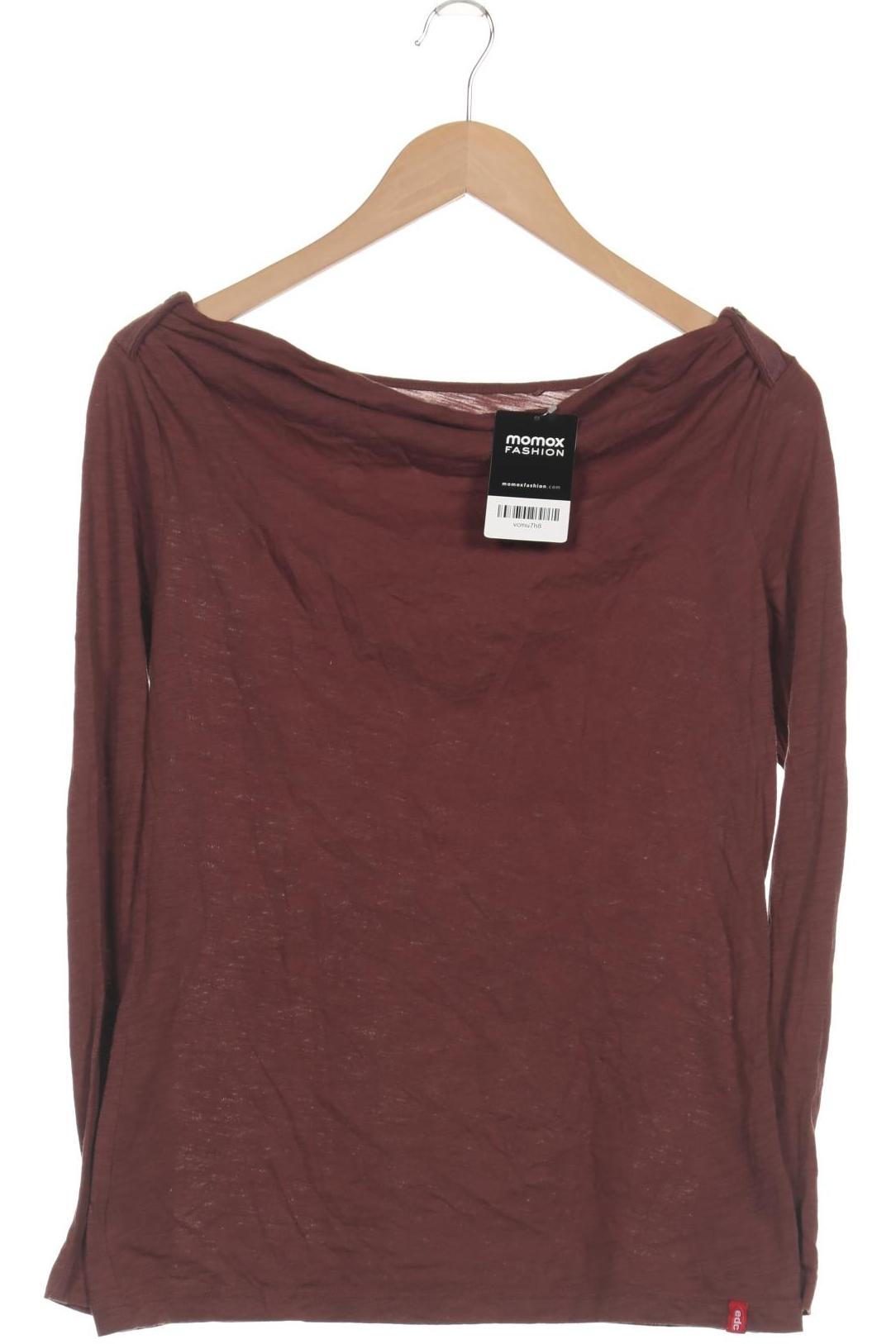 

edc by Esprit Damen Langarmshirt, bordeaux, Gr. 36