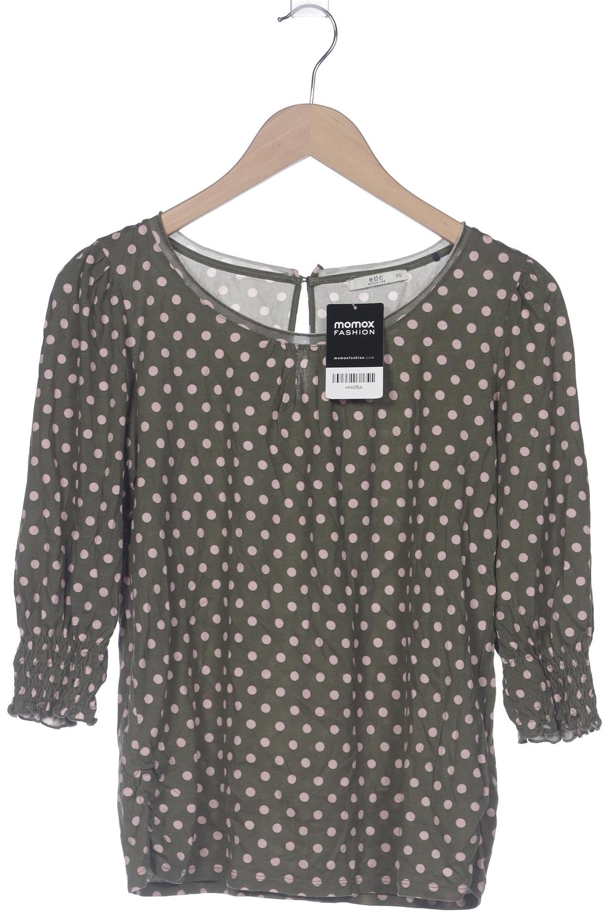 

edc by Esprit Damen Langarmshirt, grün, Gr. 34