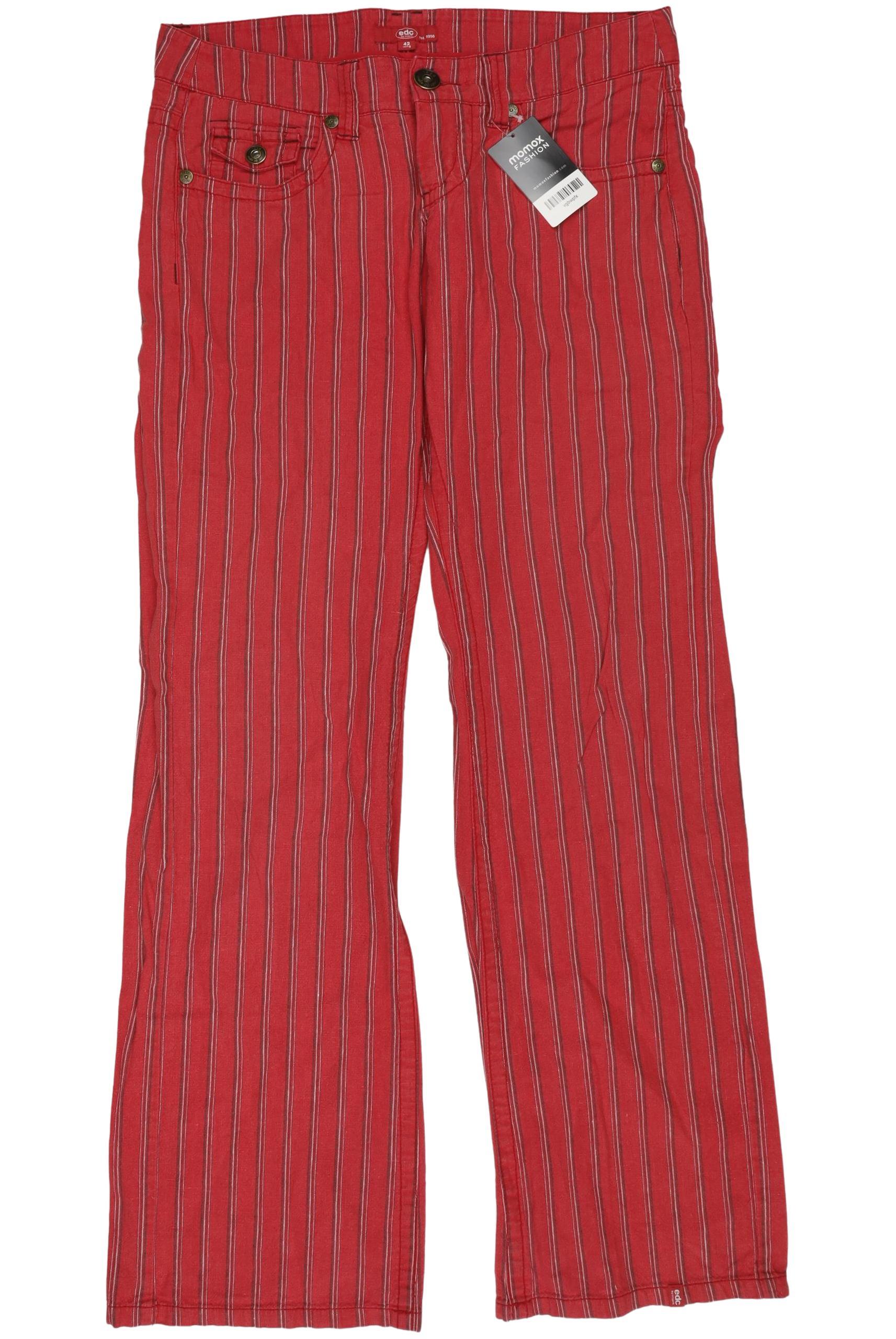 

edc by Esprit Damen Stoffhose, rot, Gr. 42